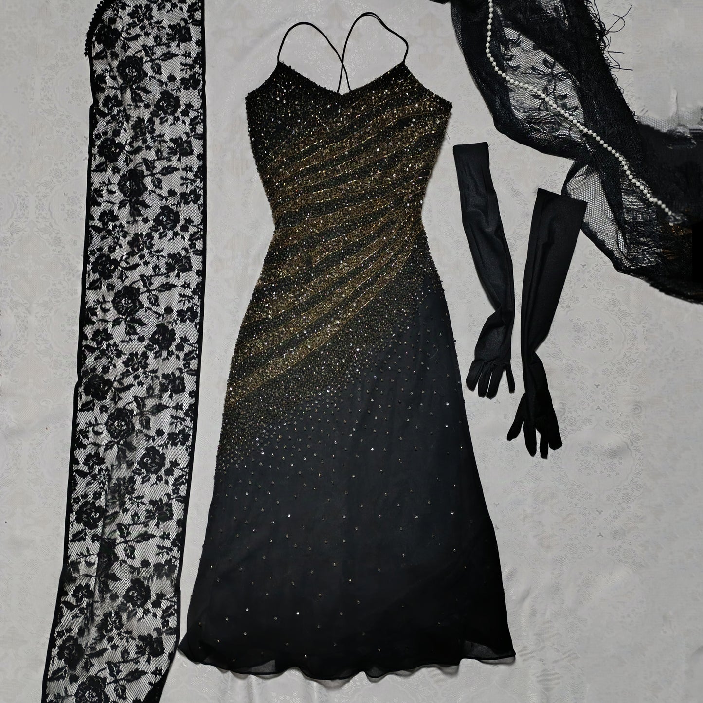 Sukienka z cekinami Vintage