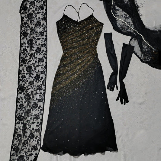 Sequin Vintage Dress ˚☽˚.⋆