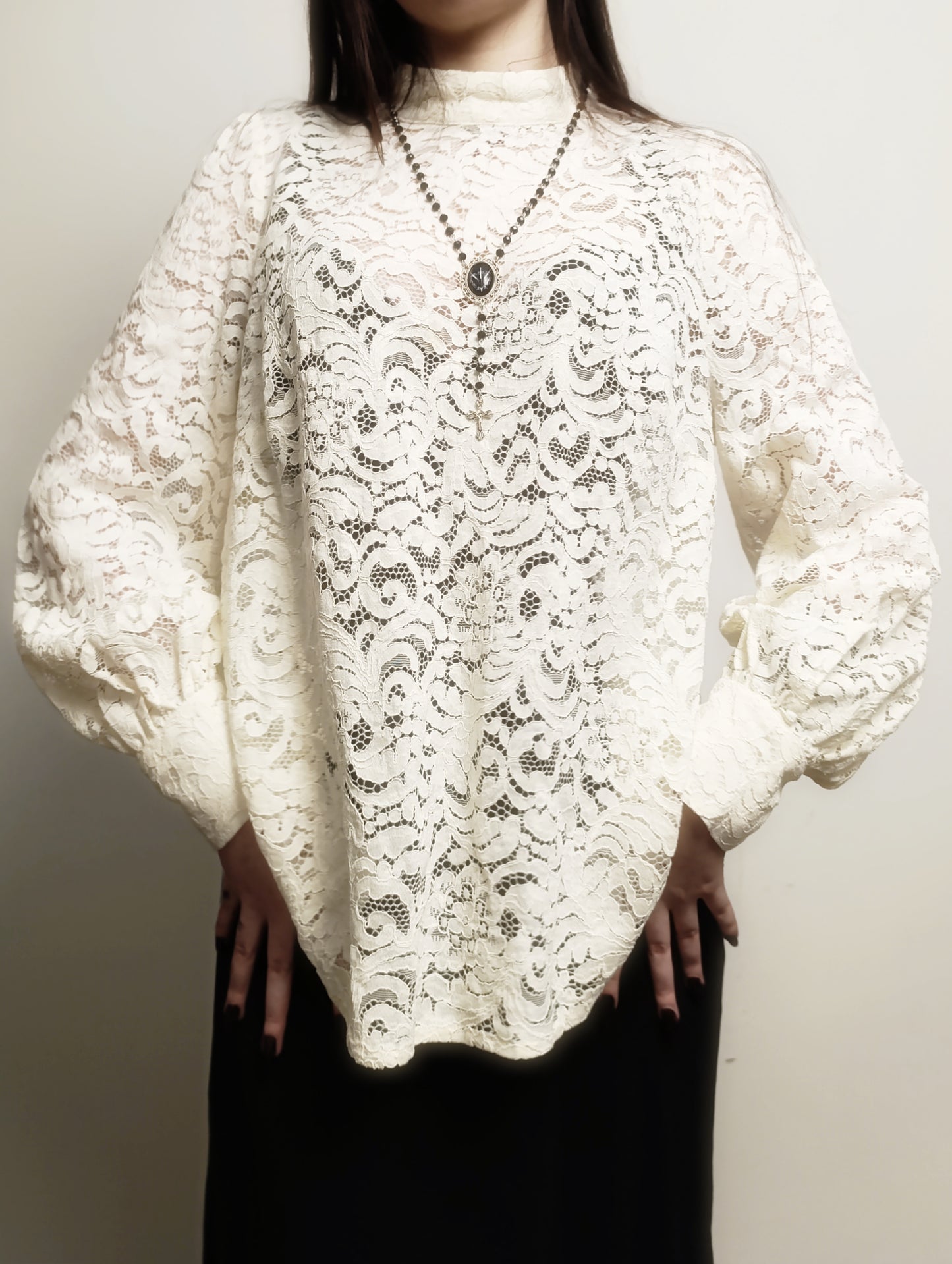 Cream Lace Shirt ✮⋆˙