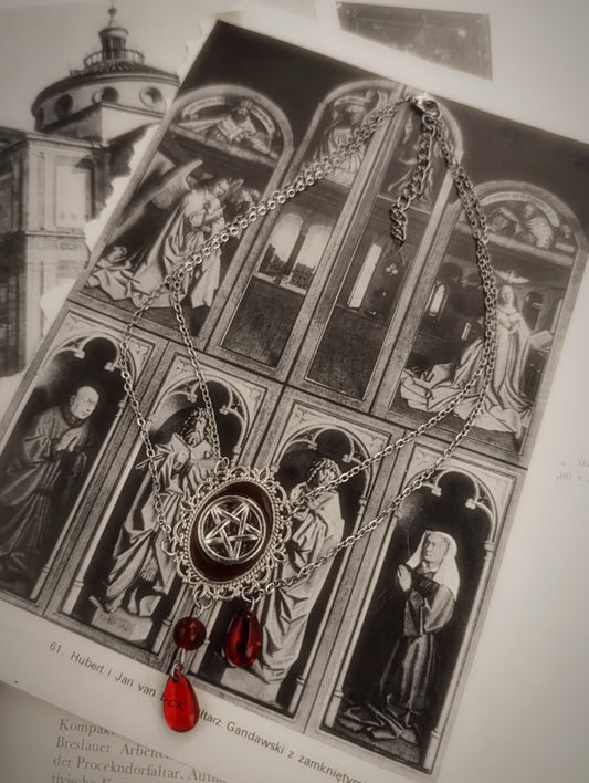 Bloody Pentagram Chain Choker 𓋹