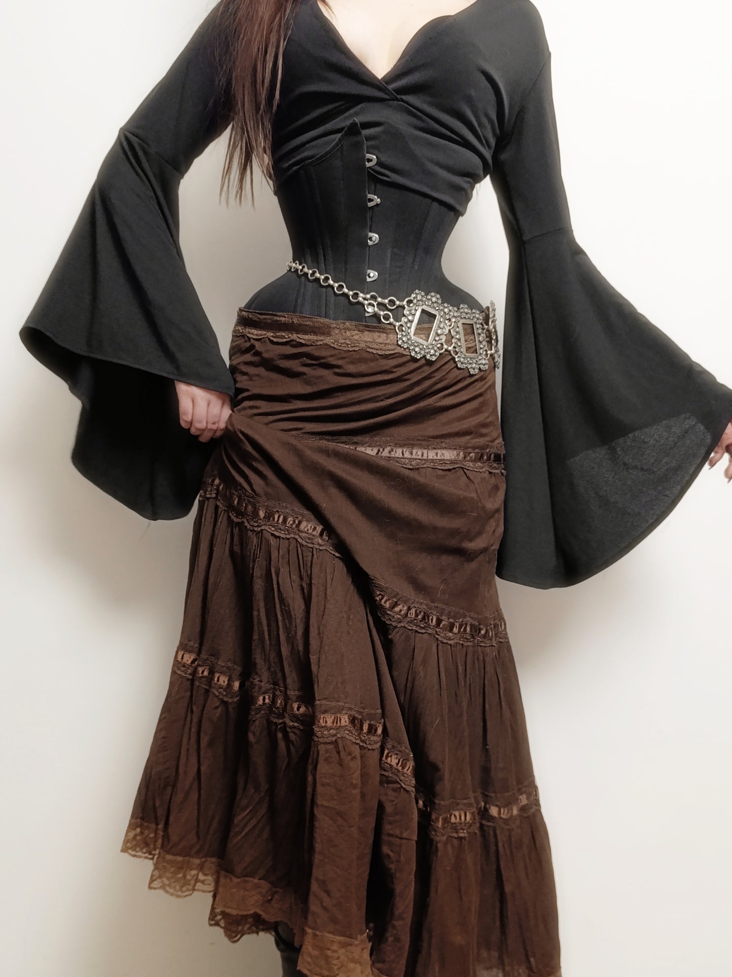 Brown Maxi Skirt 𓆩♱𓆪