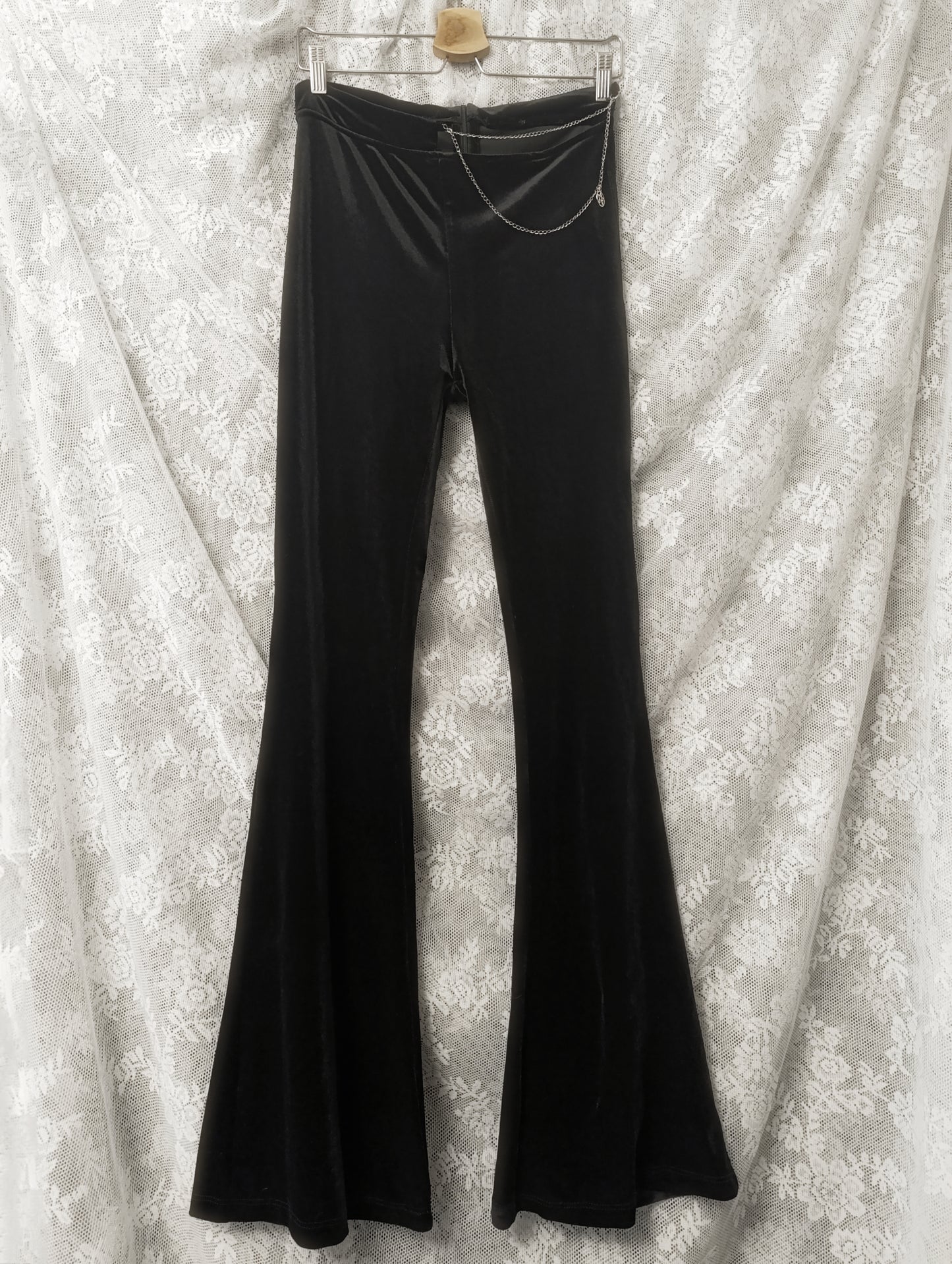 Velvet BellBottoms with Pentagram Chain ⛦