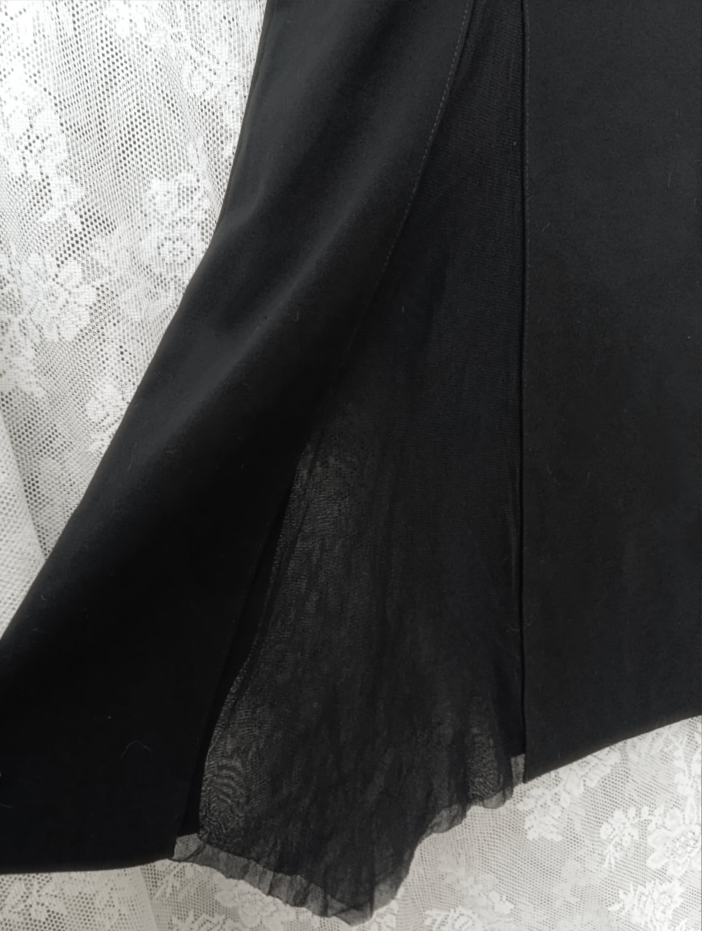 Maxi Mesh Cut-Out Skirt 𖤐⭒๋࣭