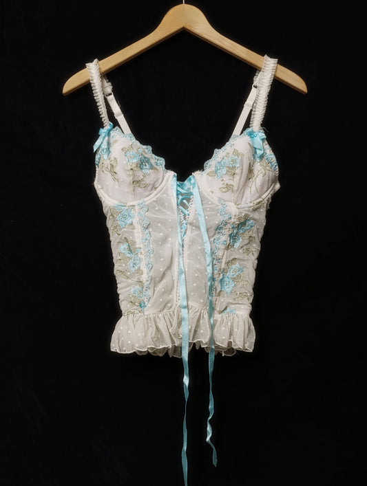 White Lace Corset Top ✞︎
