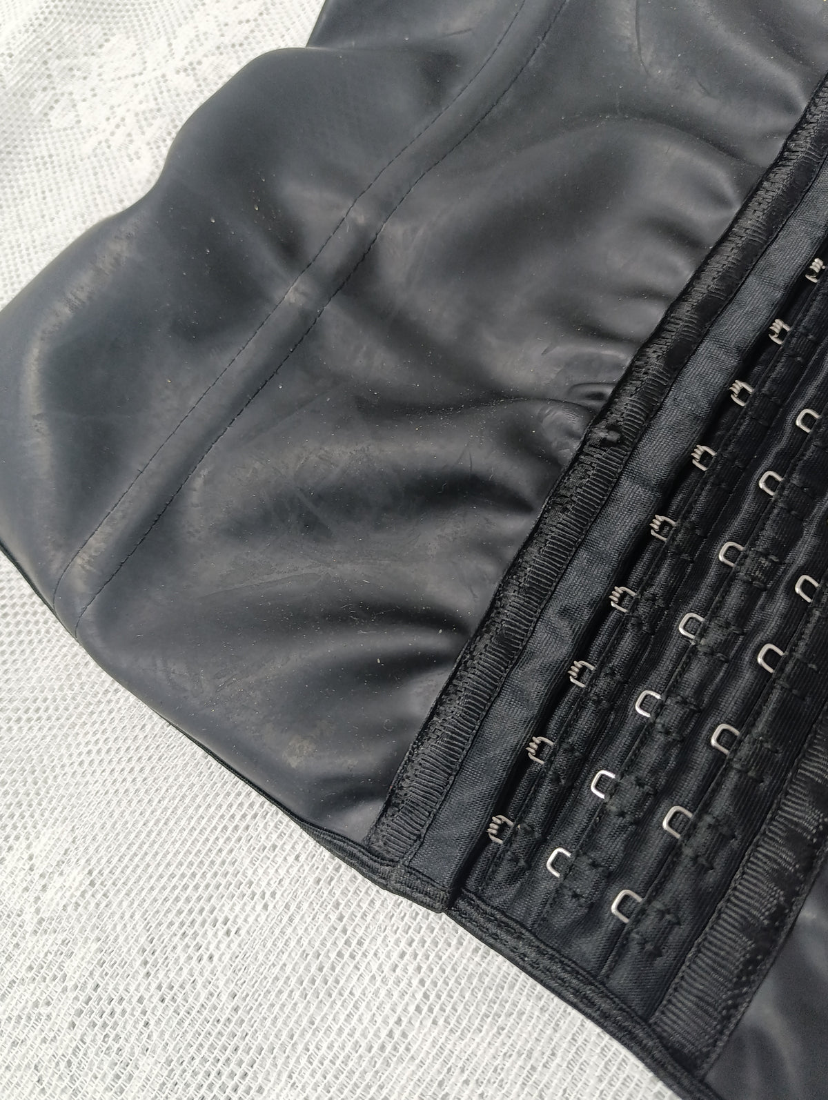 Faux Leather Corset Belt 𖤝
