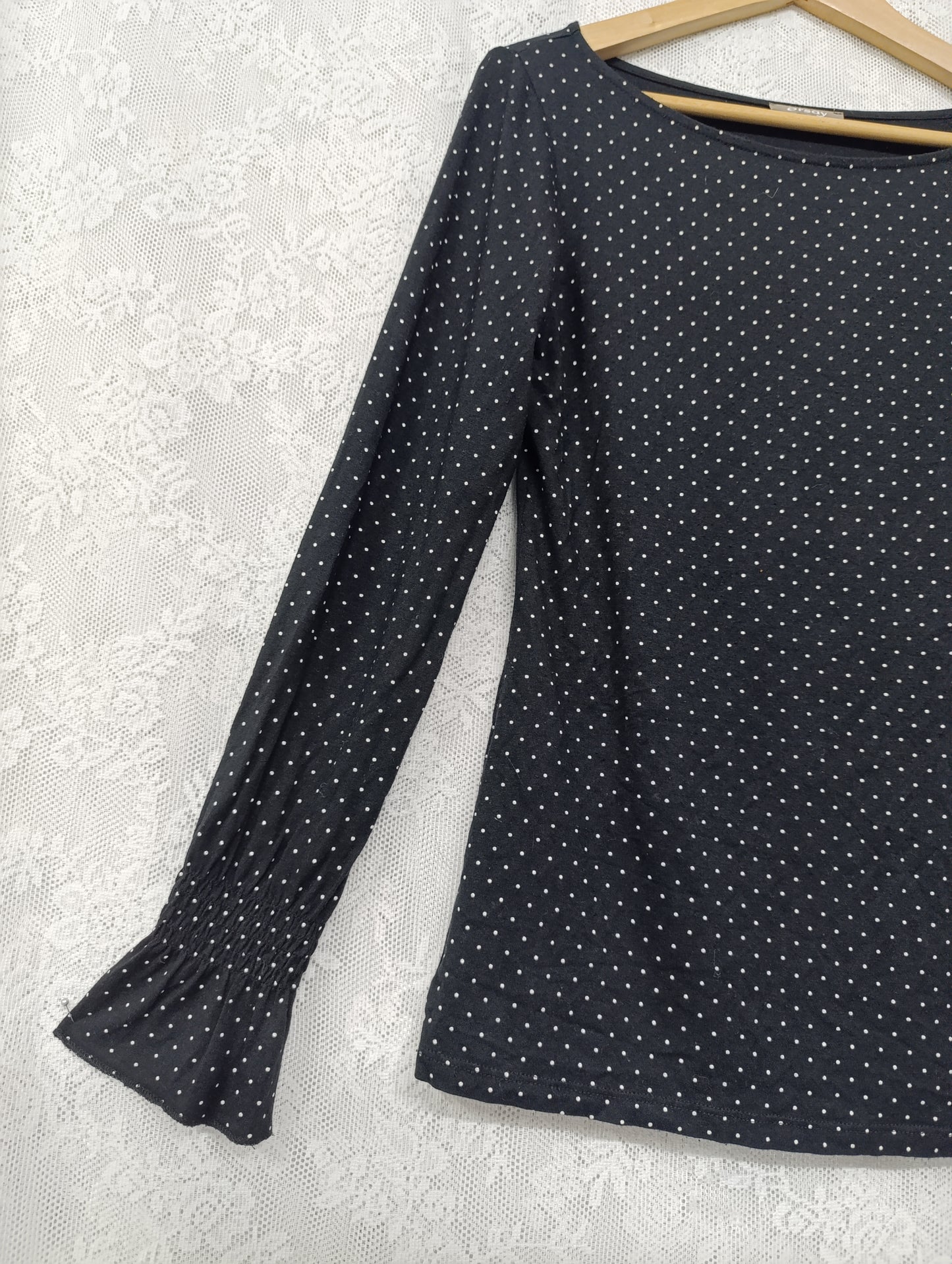 Polka Dot Bell Sleeve Blouse 𝜗ৎ