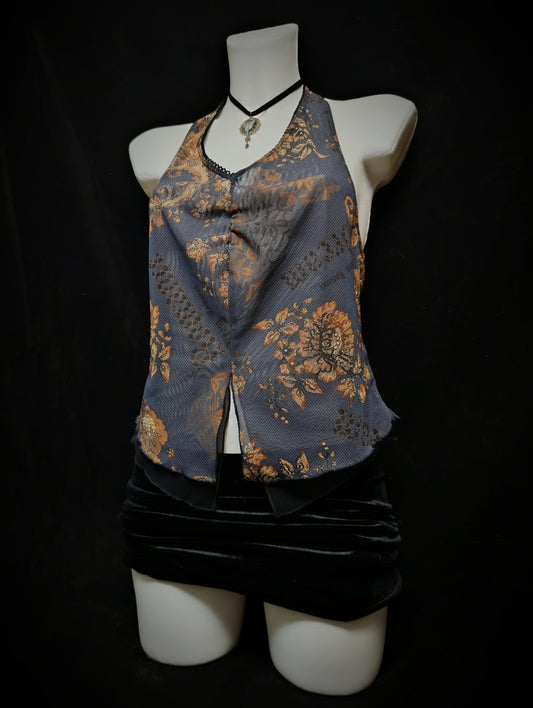 Halter top w wzory