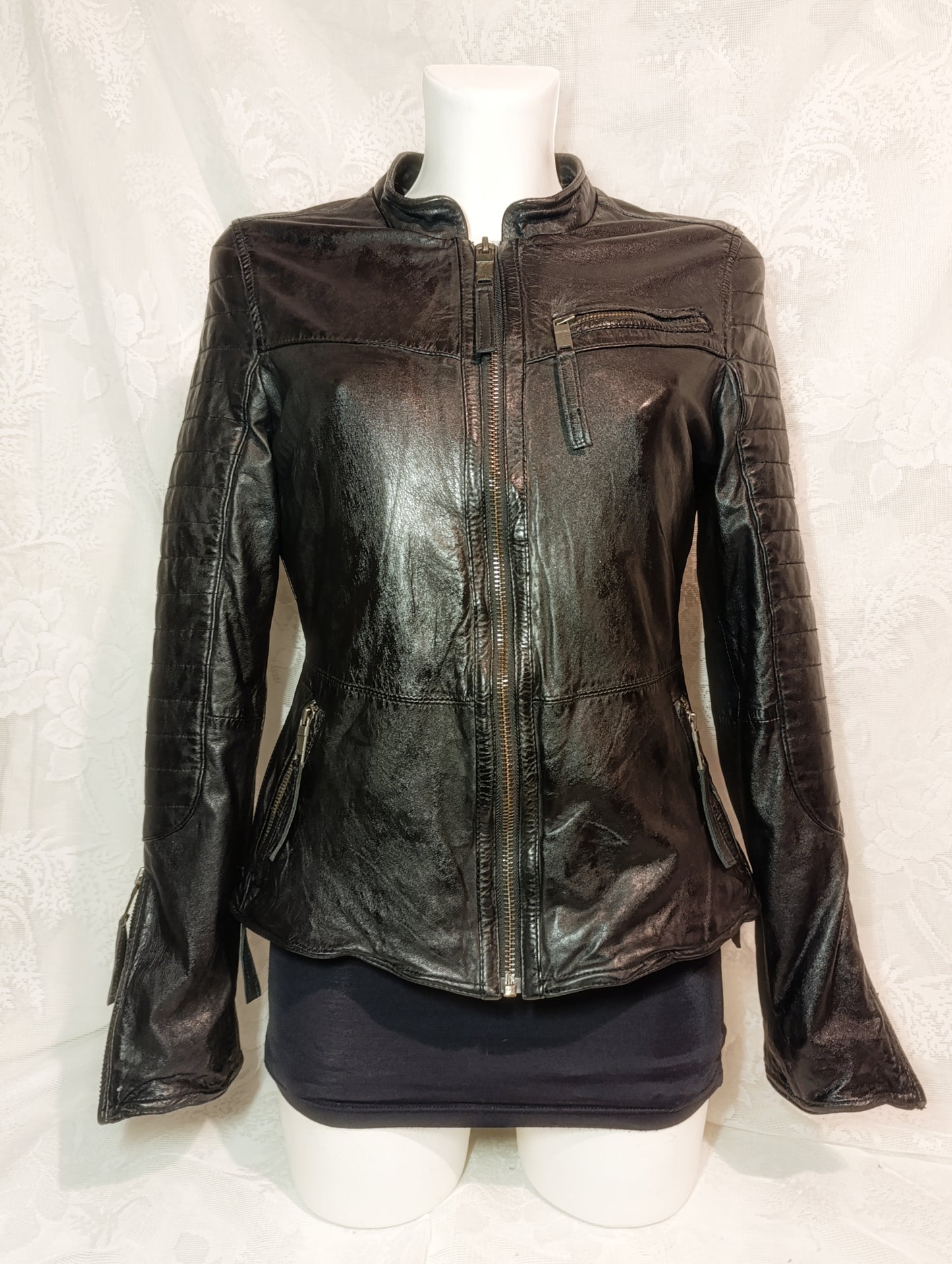 Nappa Leather Moto Jacket ✟