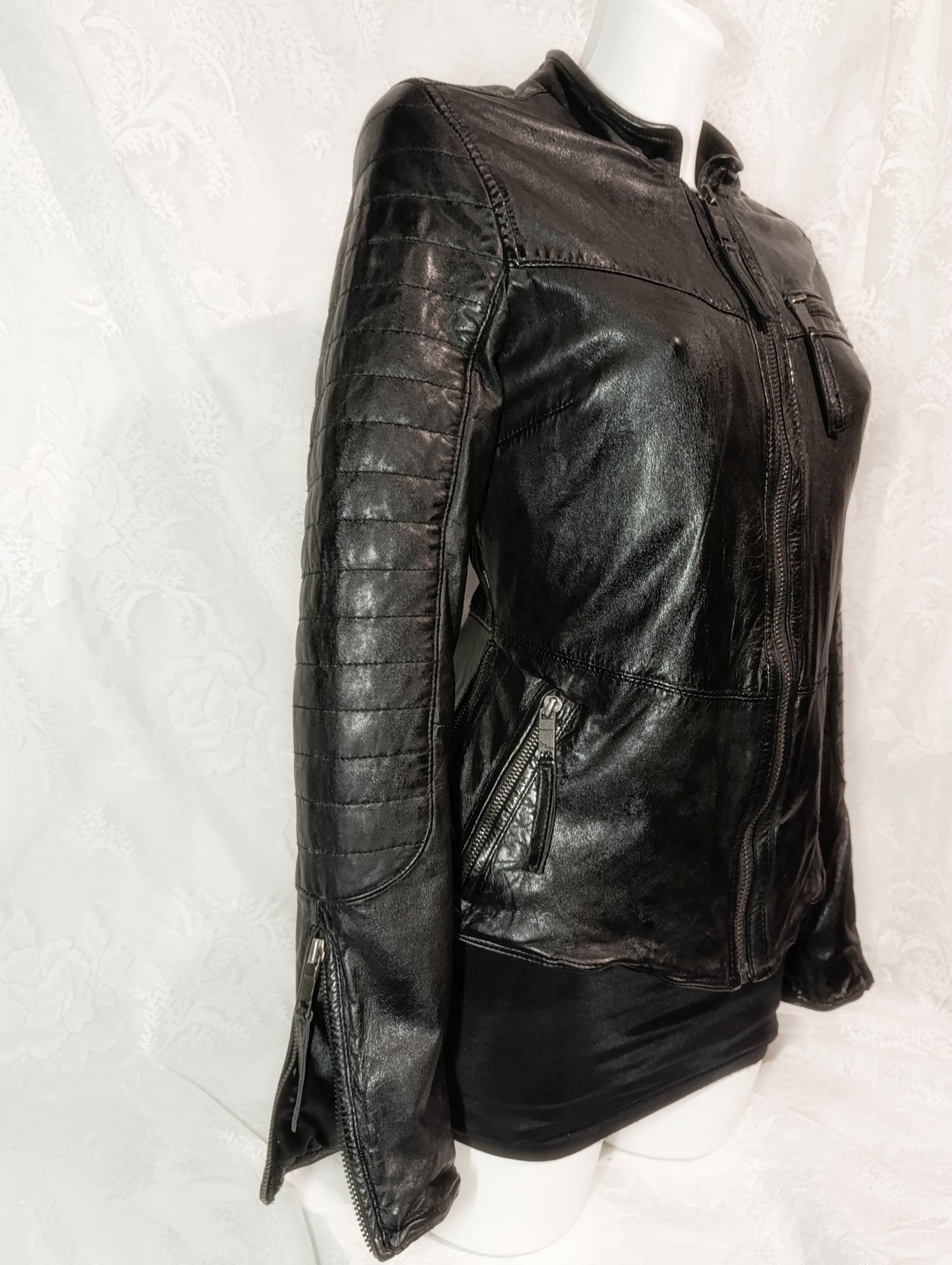 Nappa Leather Moto Jacket ✟