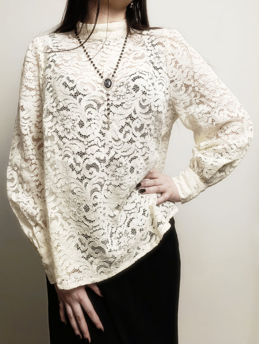 Cream Lace Shirt ✮⋆˙