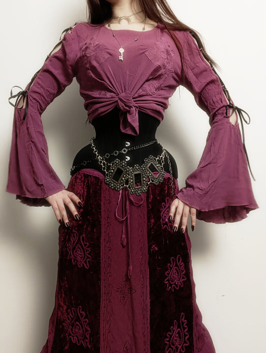 Whimsical Velvet Vintage Skirt ♡