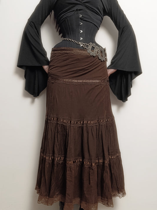 Brown Maxi Skirt 𓆩♱𓆪
