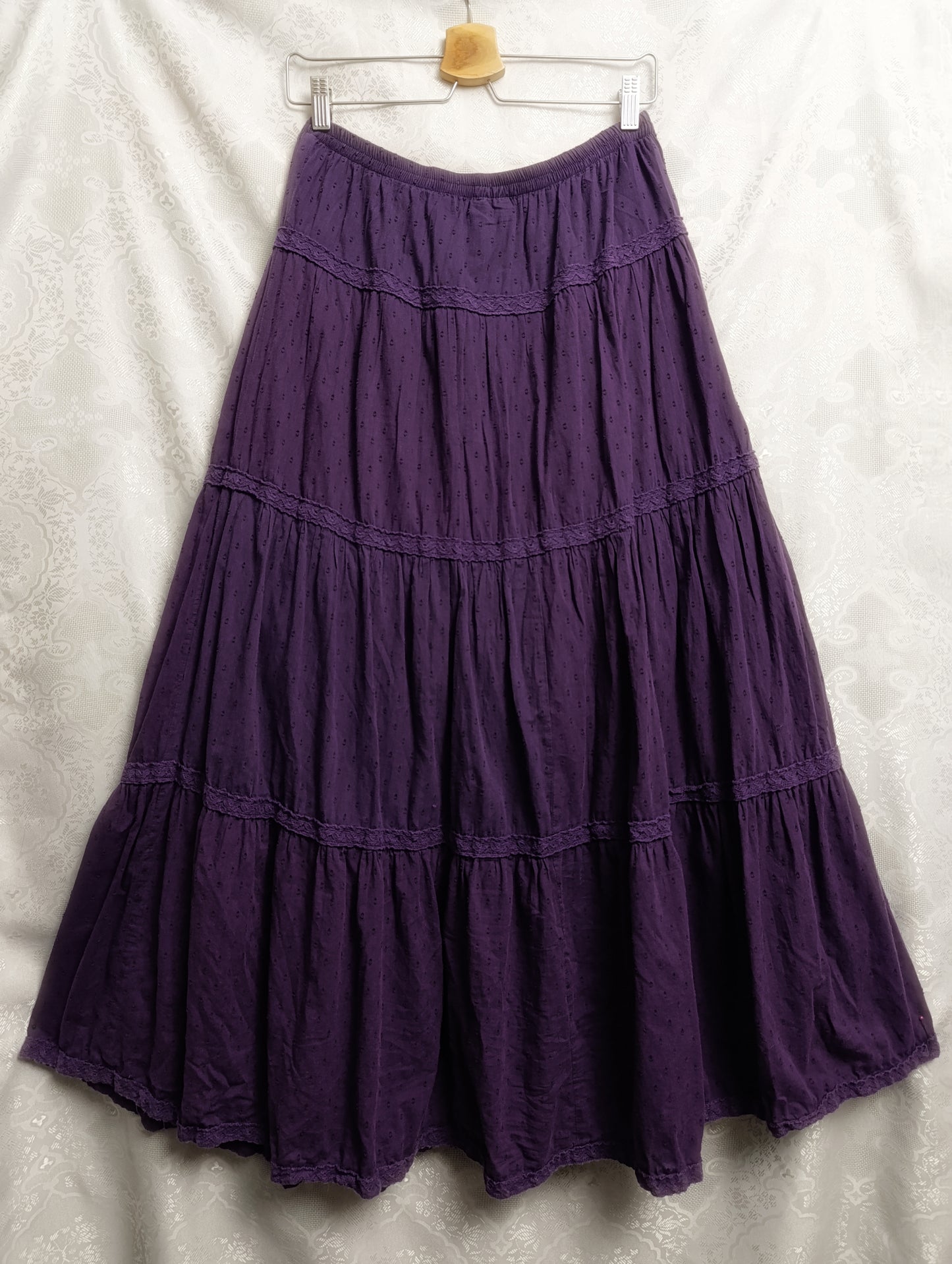 Purple Lace Maxi Skirt ˚☽˚.⋆
