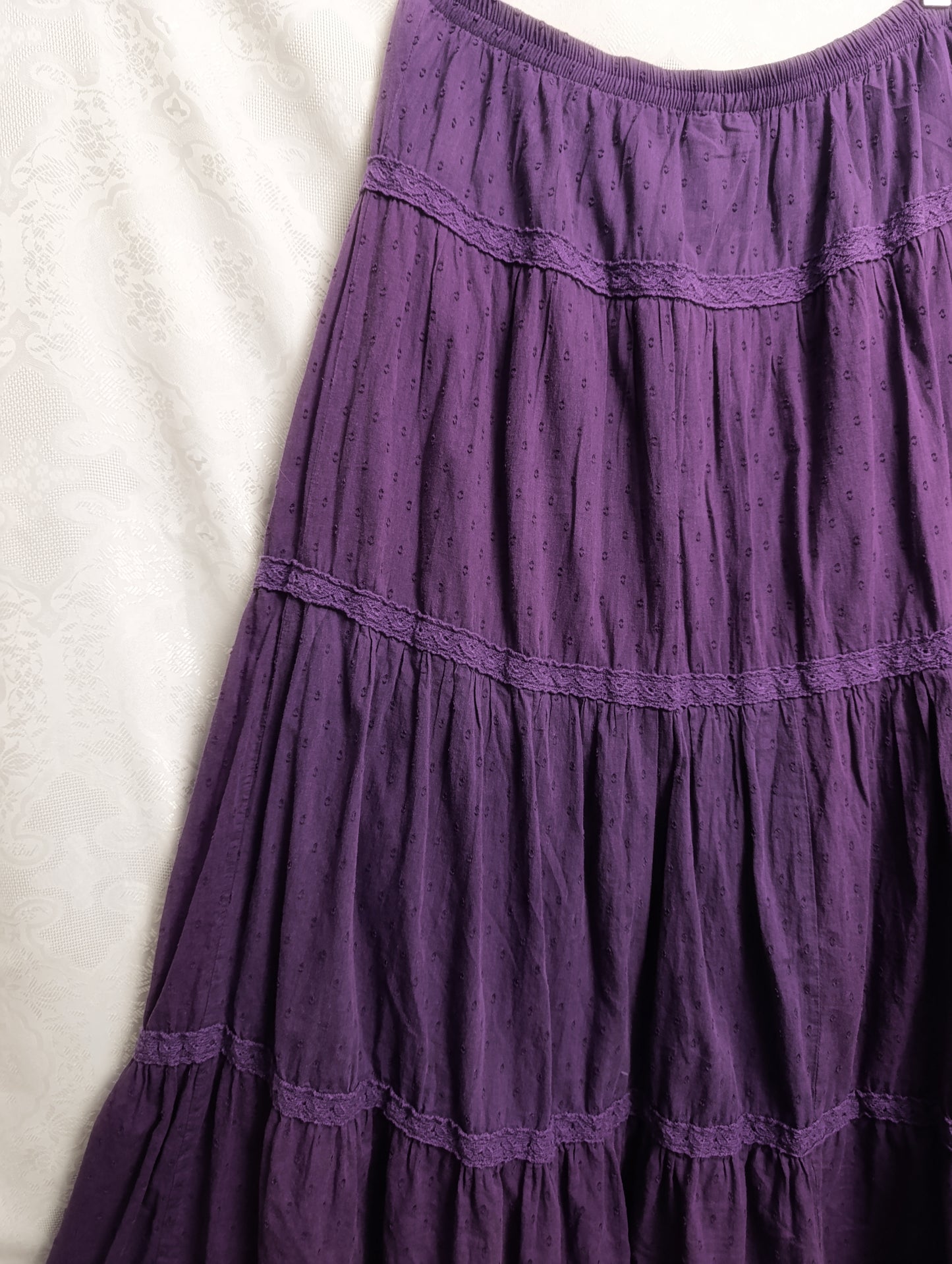 Purple Lace Maxi Skirt ˚☽˚.⋆