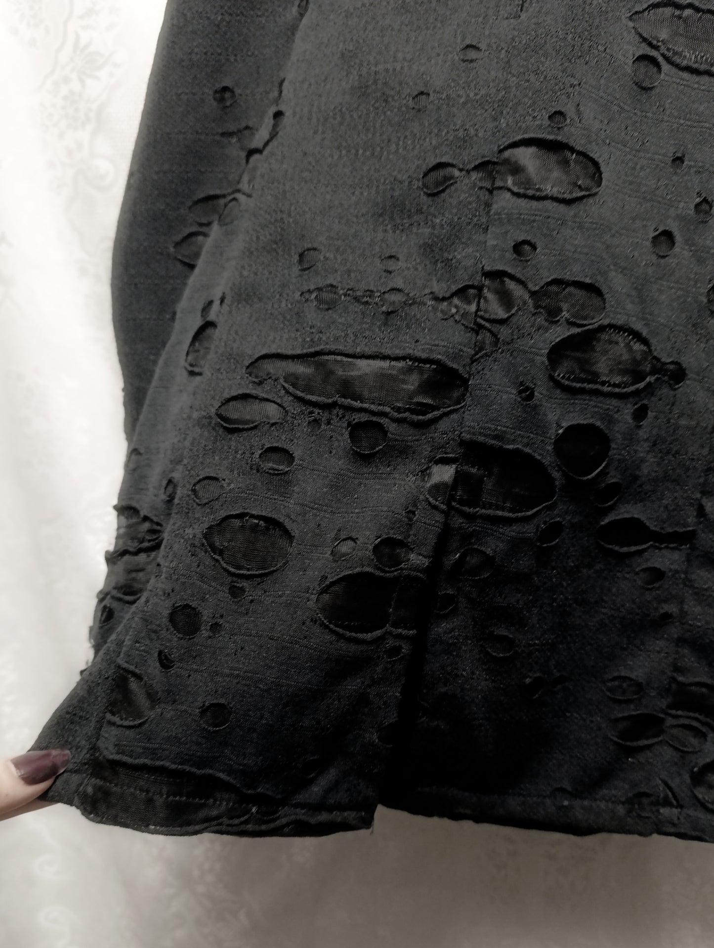 Raven Distressed Bodycon Dress ✞︎