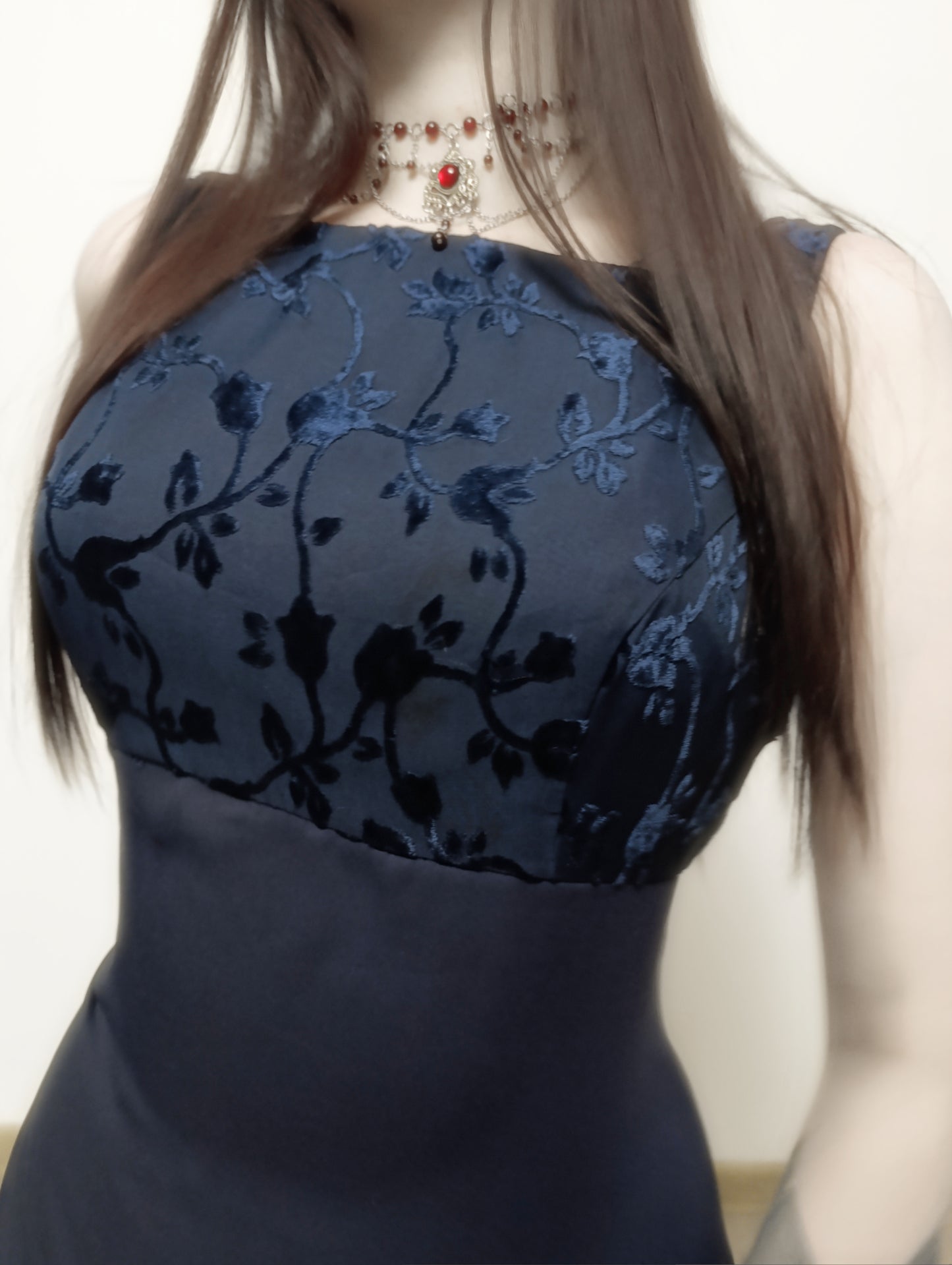 Navy Vintage Dress 𝜗ৎ