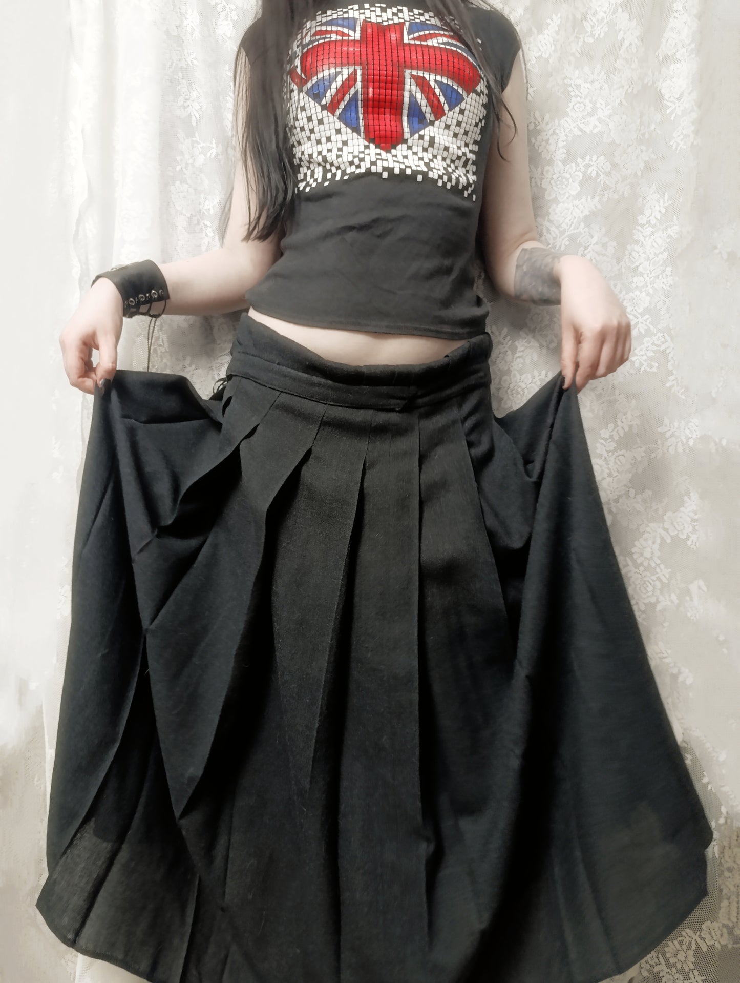 Vintage Pleated Maxi Skirt 𓆩♱𓆪