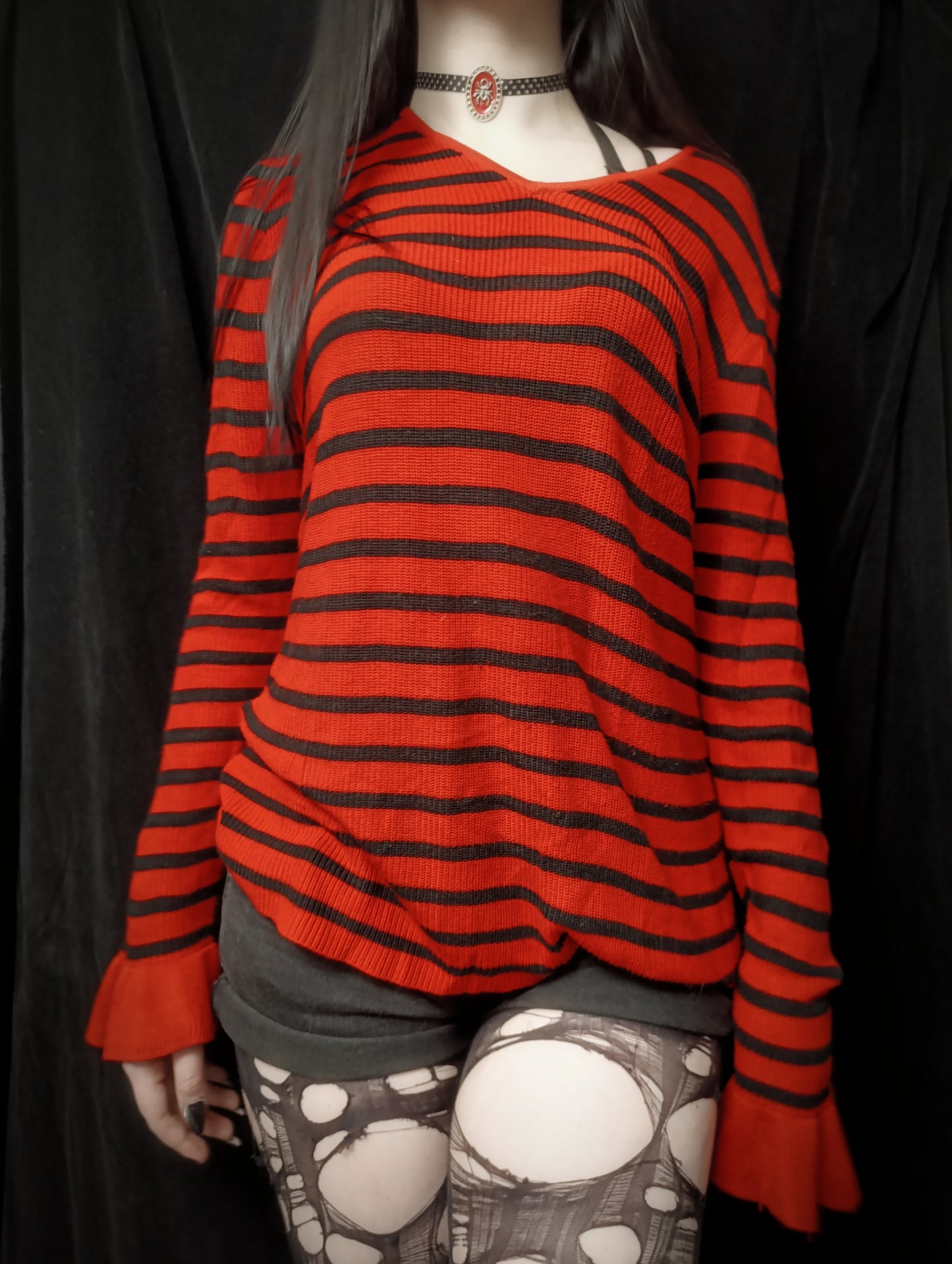 Striped Oversized Sweater 𓏵