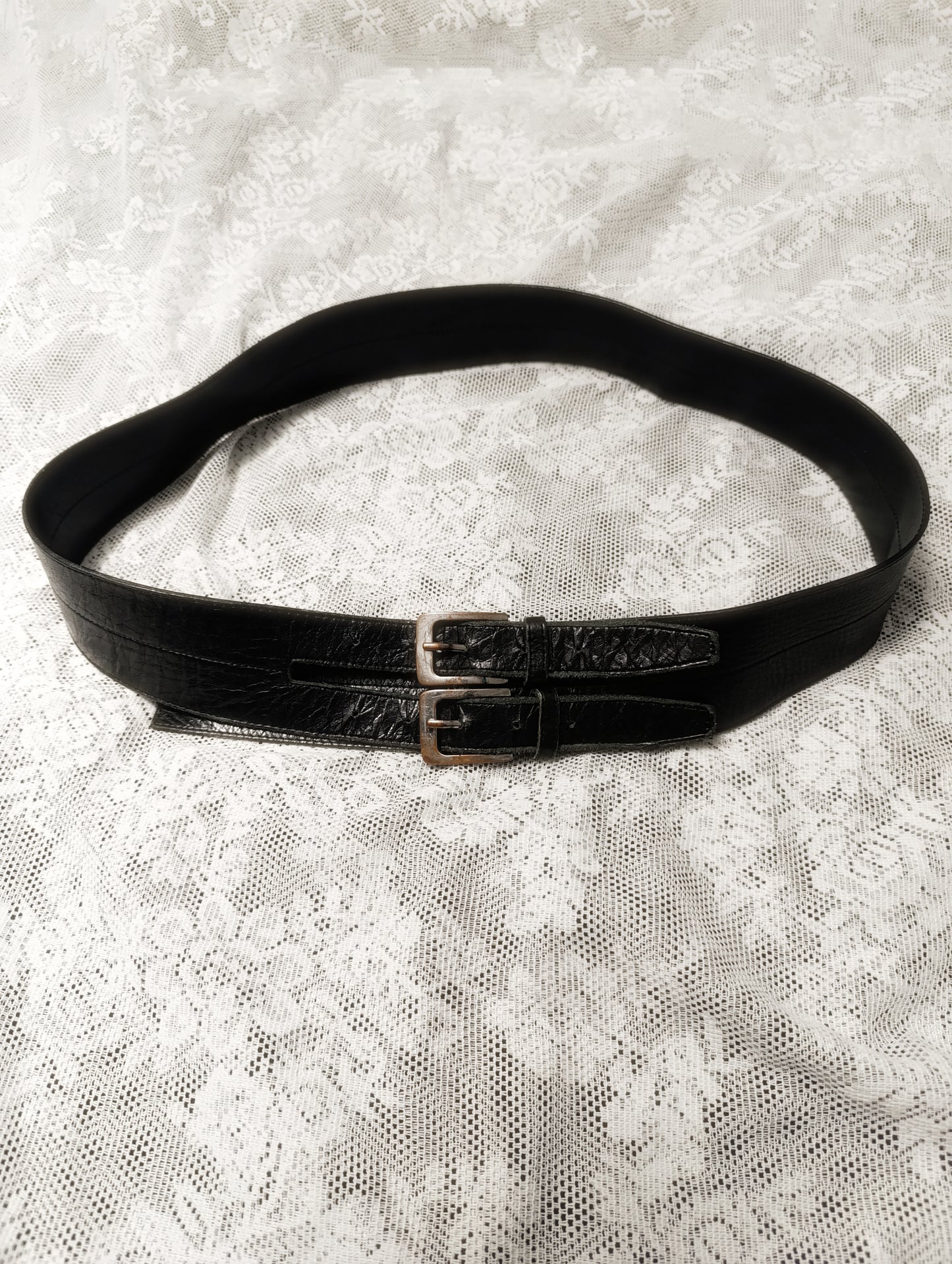 Double Buckle Leather Belt ✞︎