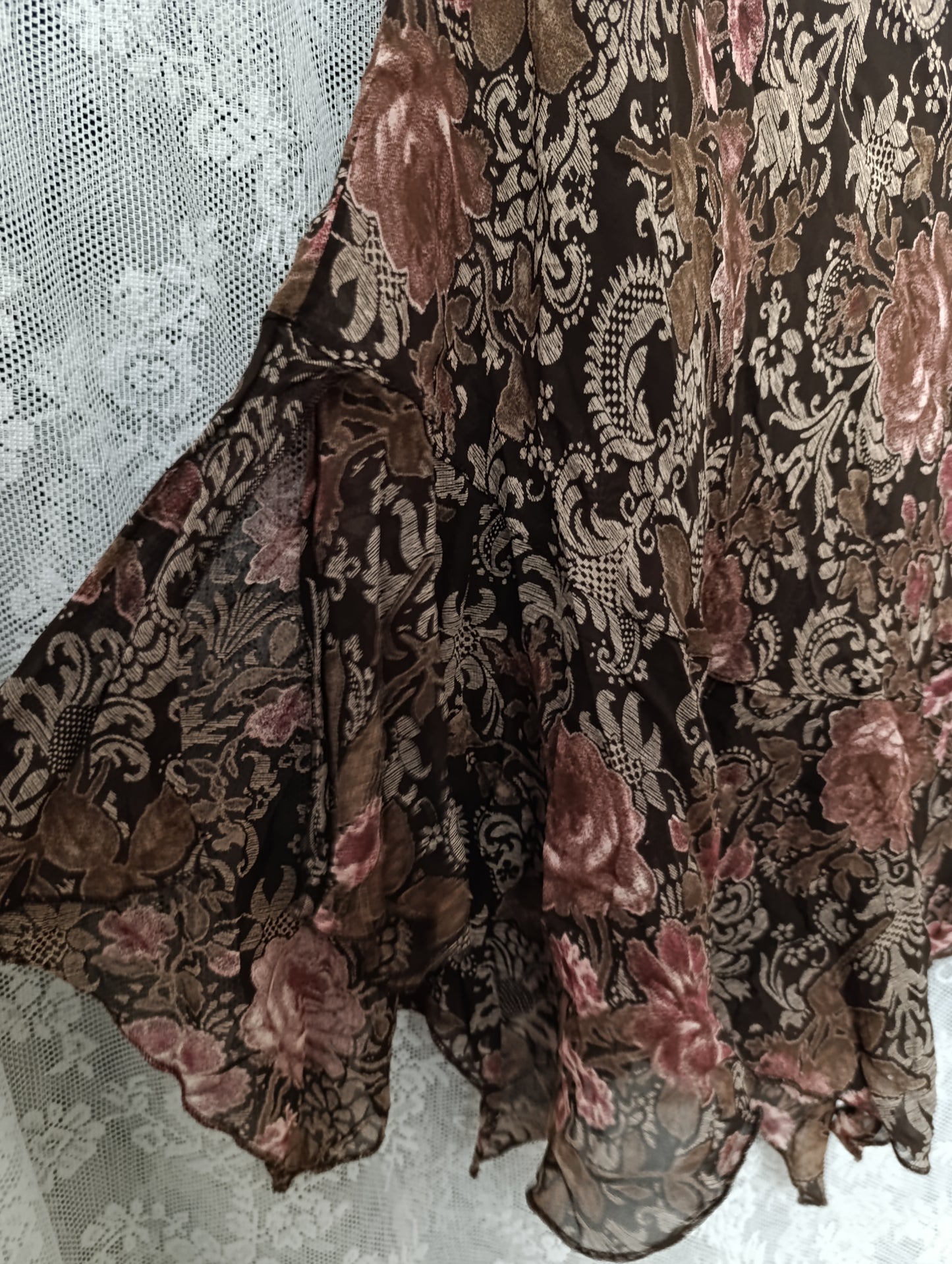 Floral Asymmetrical Skirt 𖤐⭒๋࣭