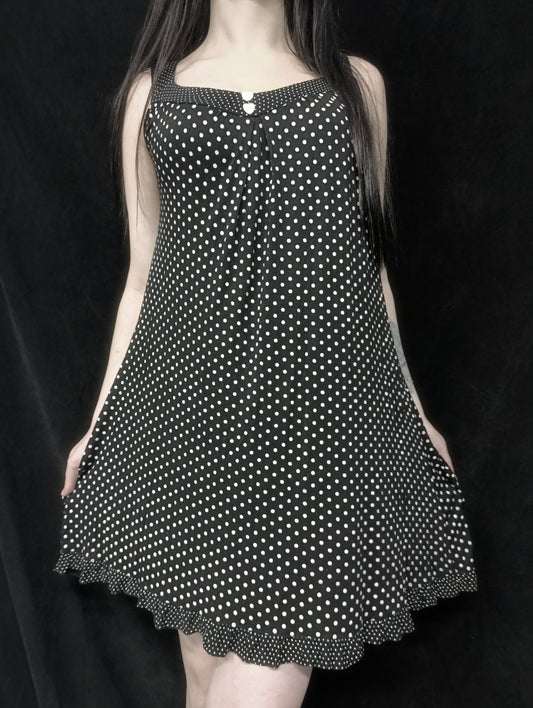 Polka Dot Babydoll Dress ₍^. .^₎⟆
