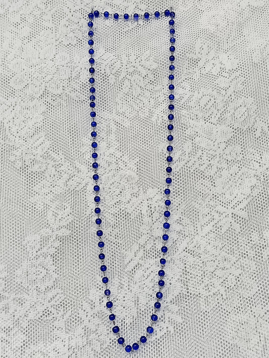 Cobalt Beaded Long Necklace 𝜗ৎ