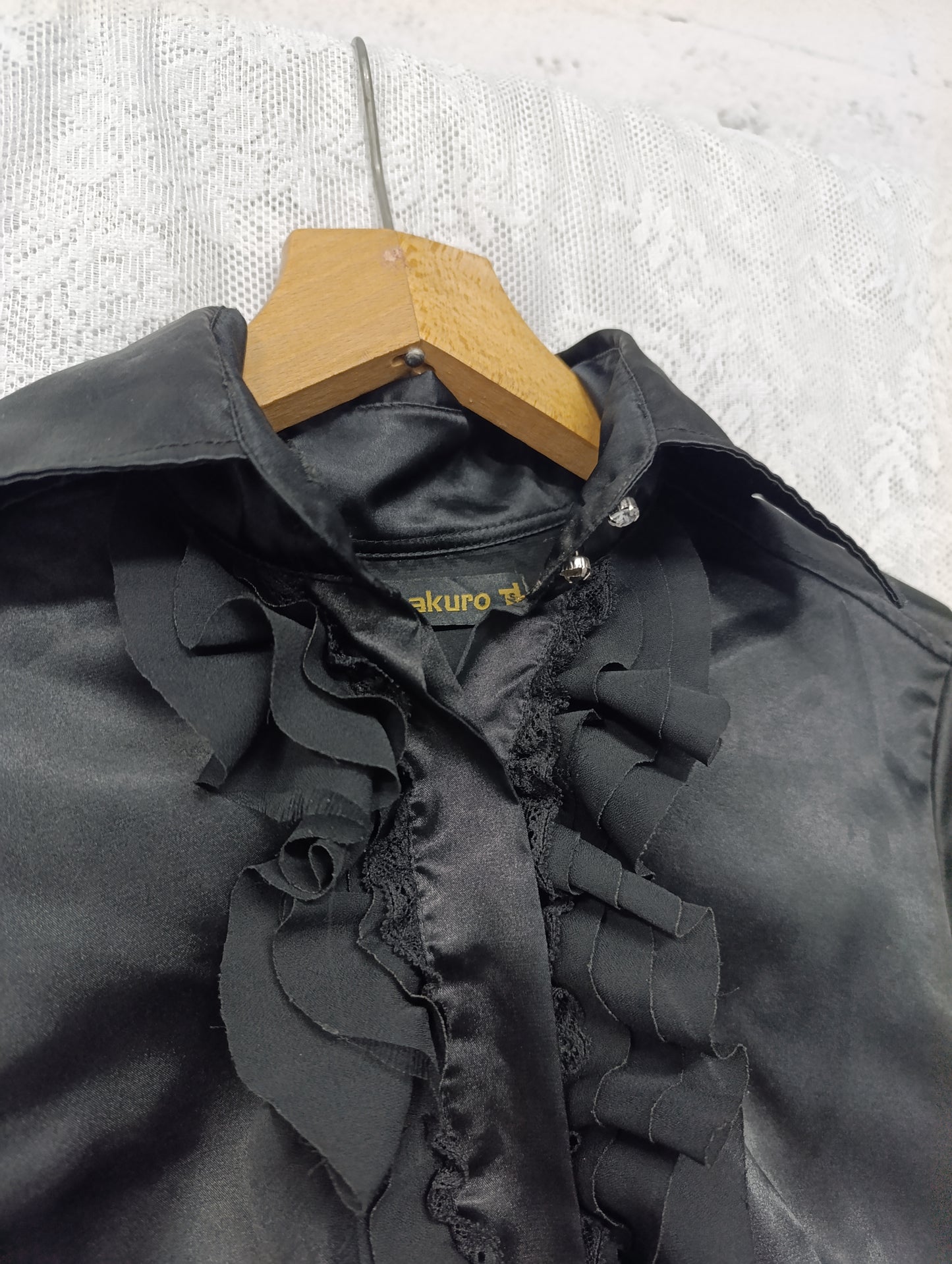 Satin Ruffle Blouse ✞︎