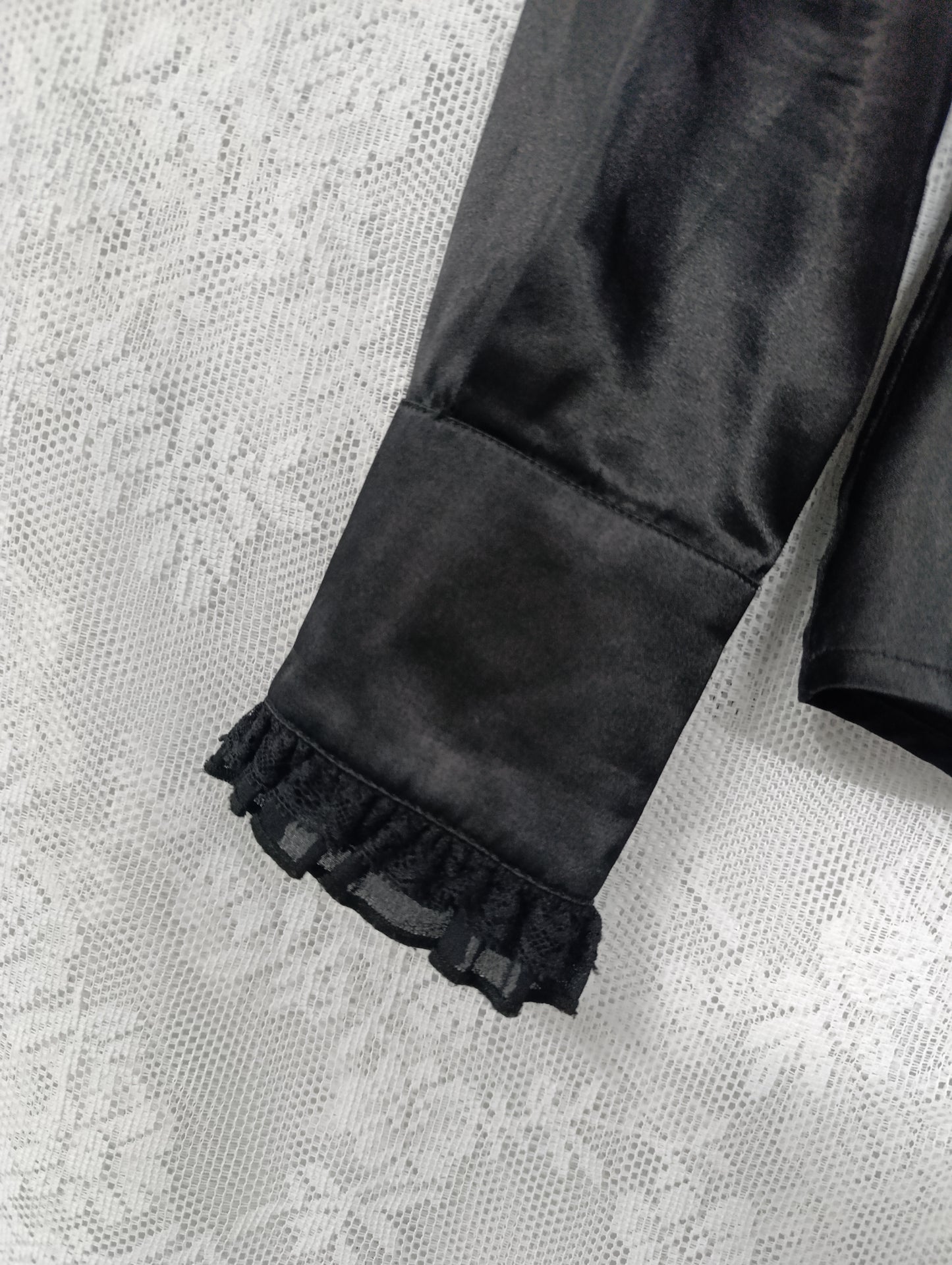 Satin Ruffle Blouse ✞︎
