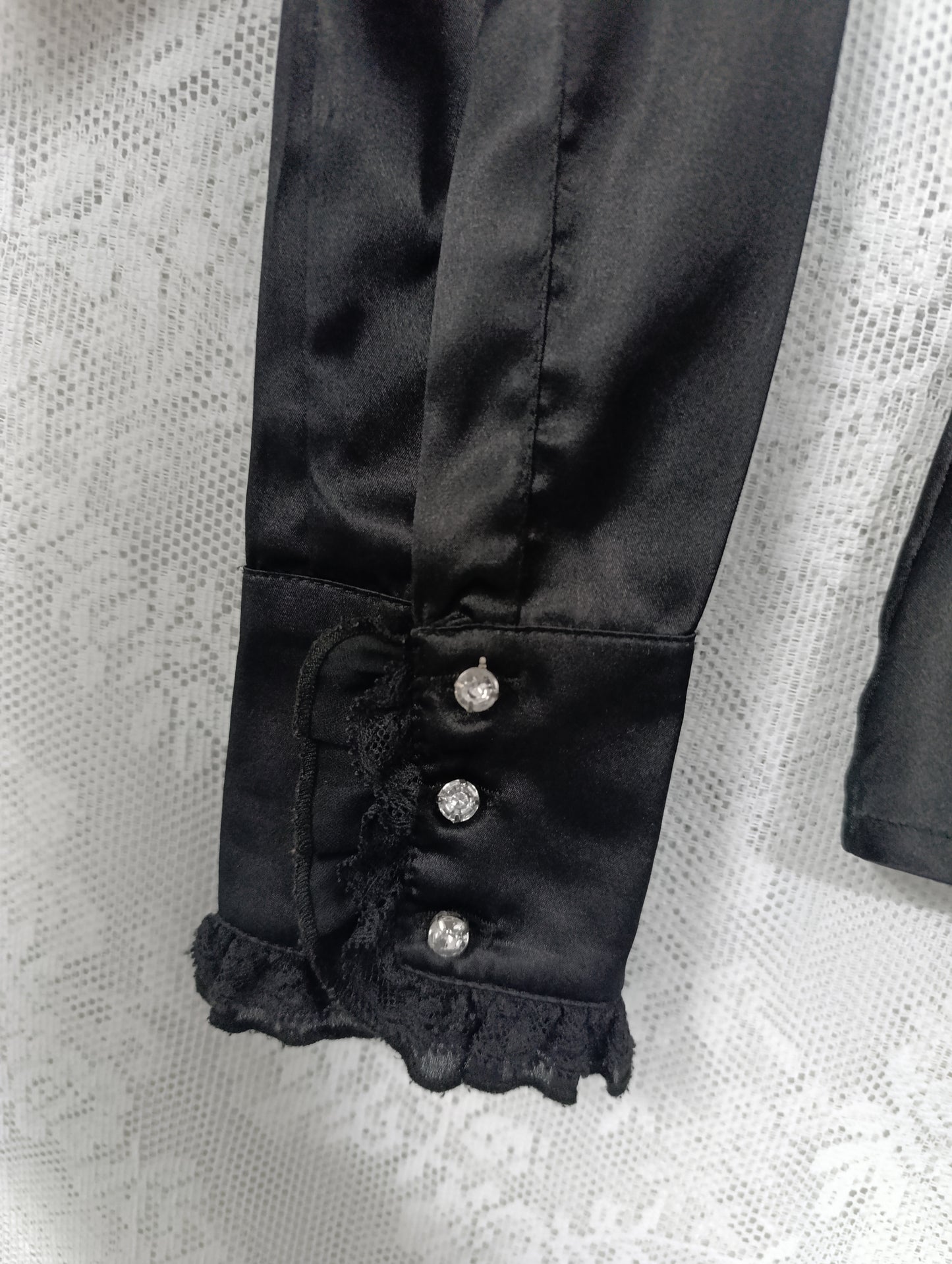 Satin Ruffle Blouse ✞︎