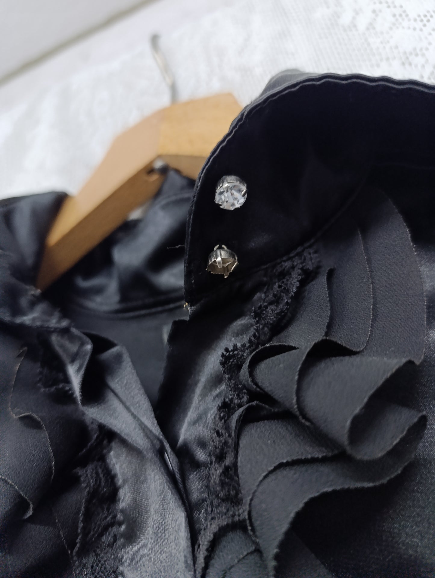 Satin Ruffle Blouse ✞︎