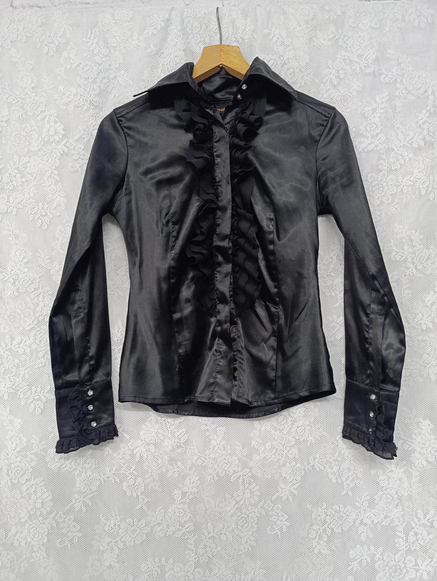 Satin Ruffle Blouse ✞︎