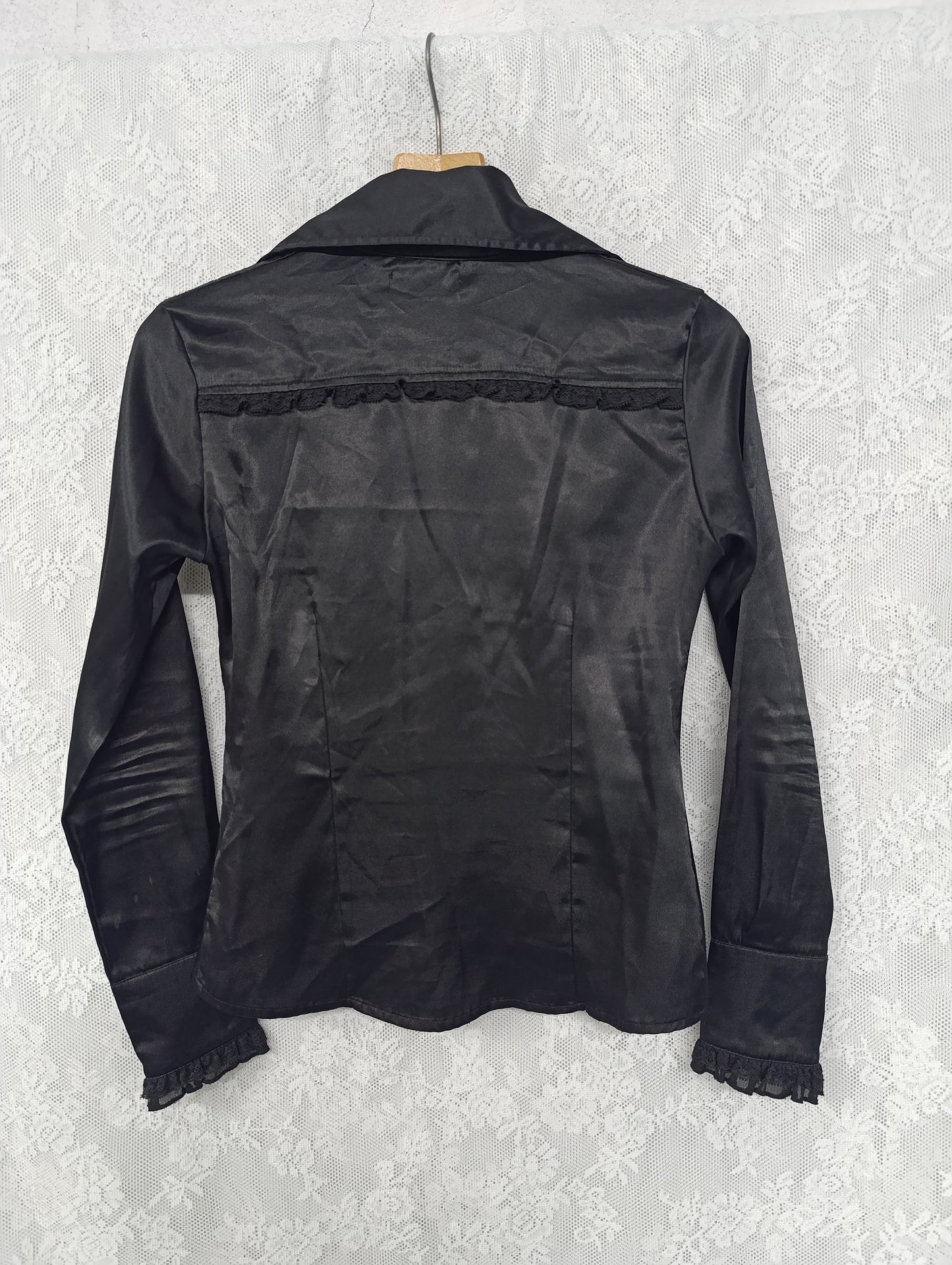Satin Ruffle Blouse ✞︎