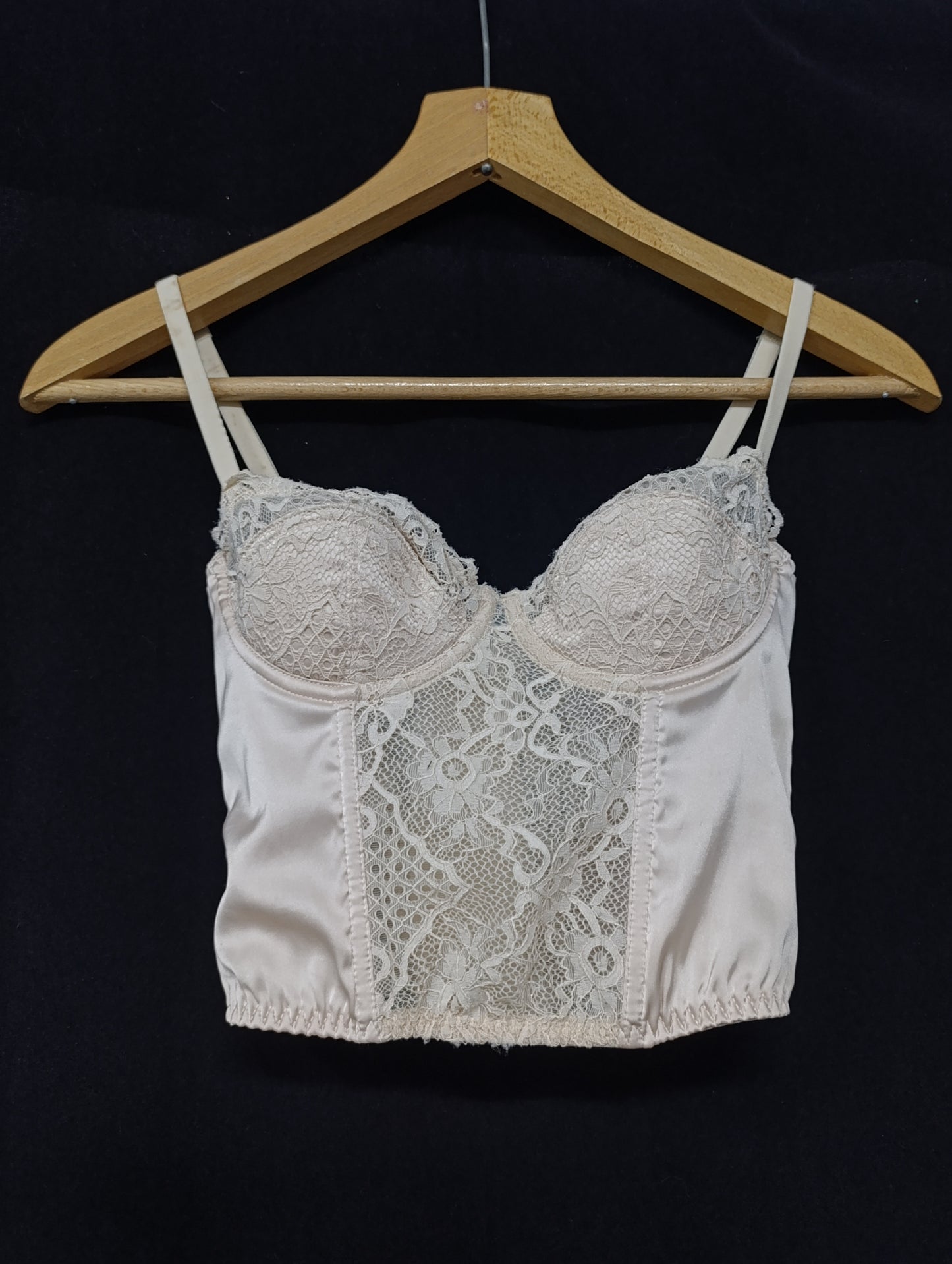 Powder Pink Lace Corset Top 𝜗ৎ