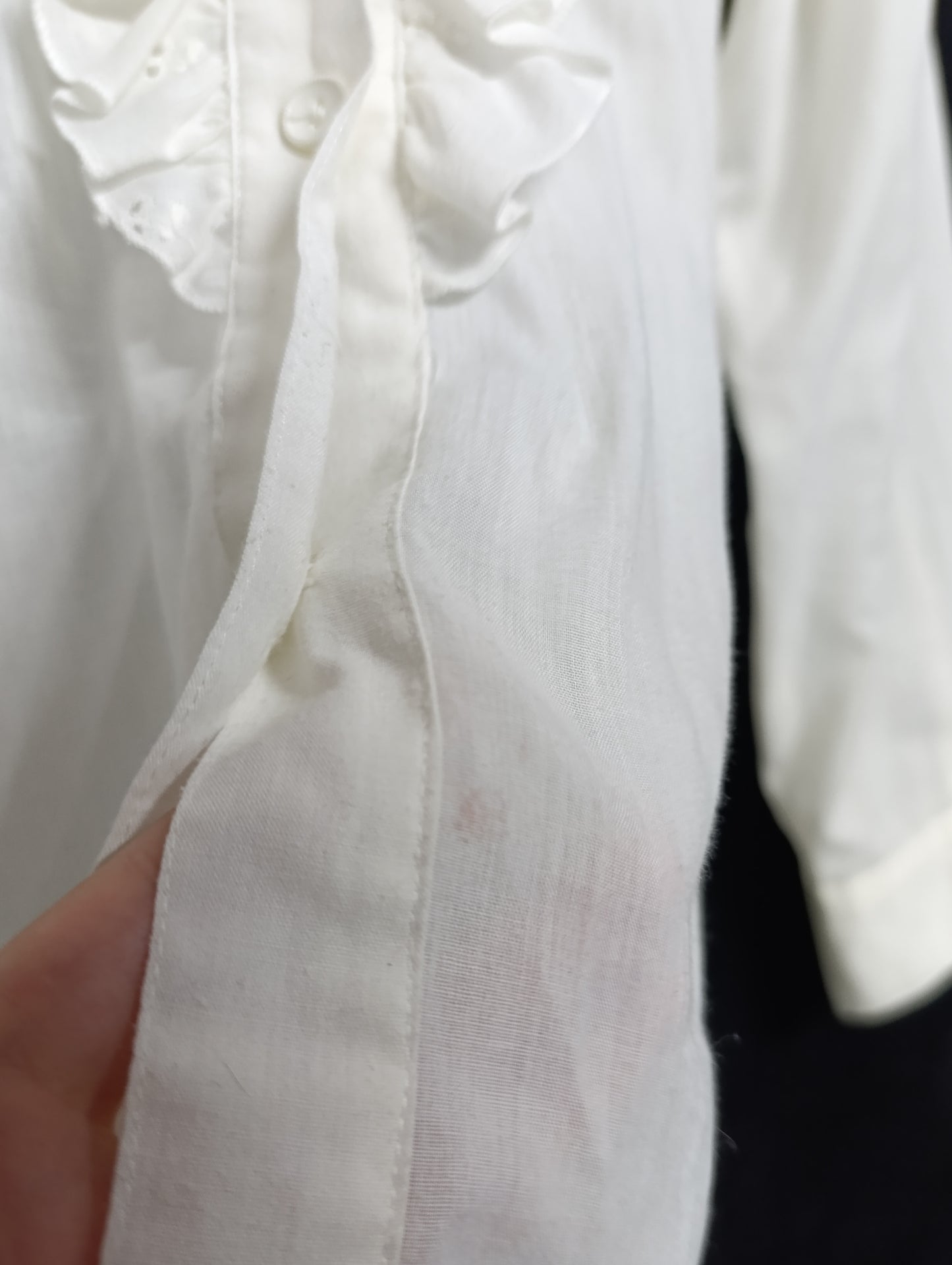 Vintage Cotton Ruffle Blouse 𝄞