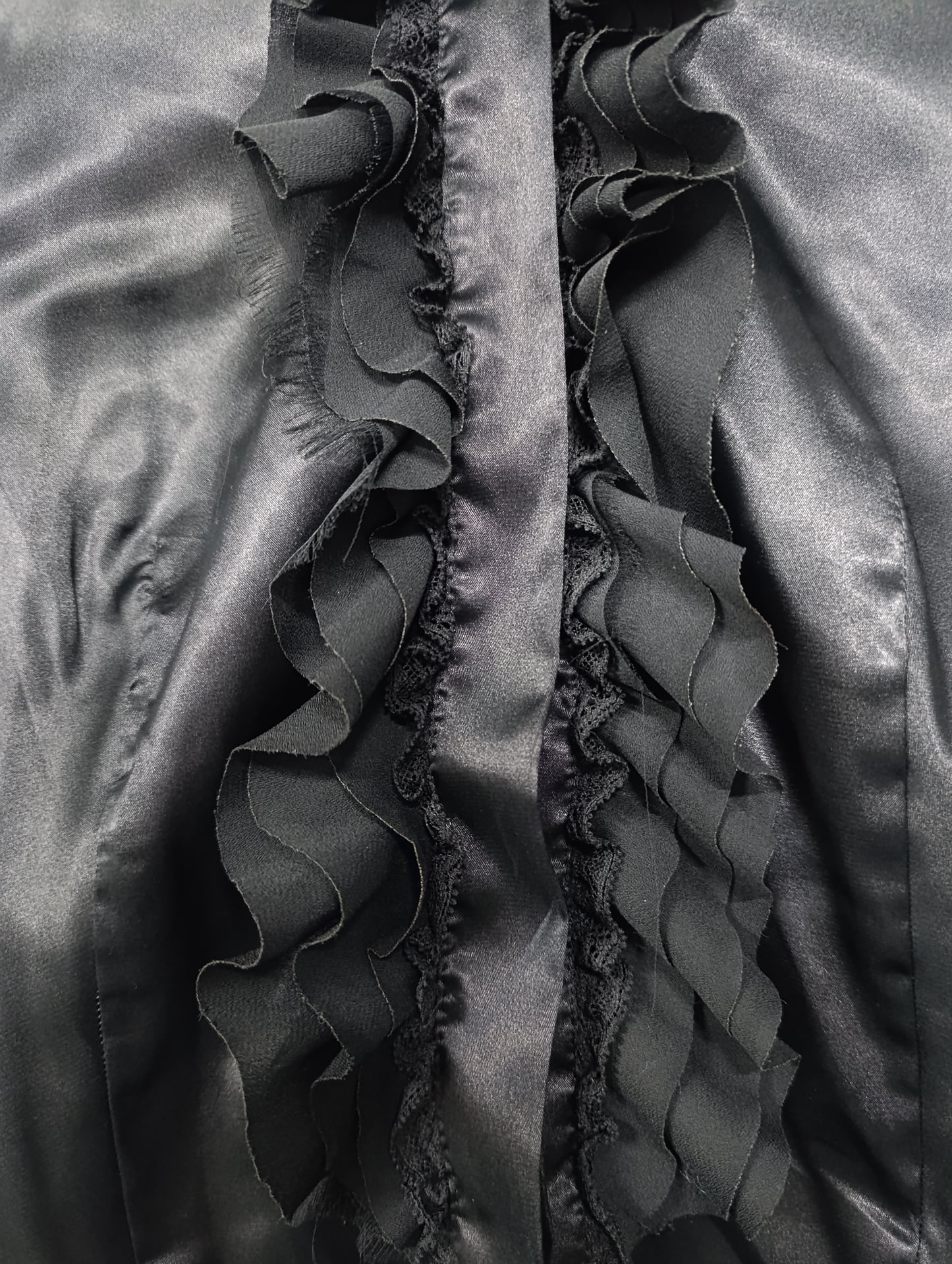 Satin Ruffle Blouse ✞︎