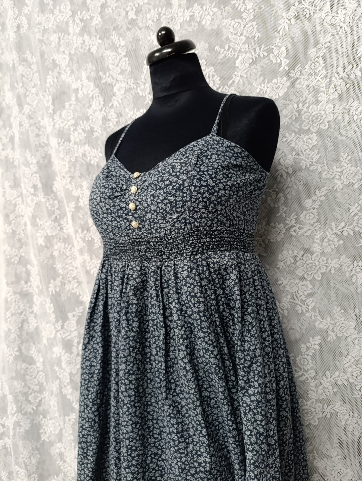 Blue Floral Dress 𓋹