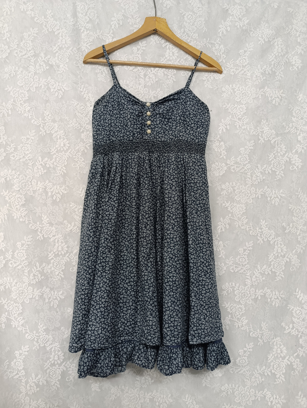 Blue Floral Dress 𓋹