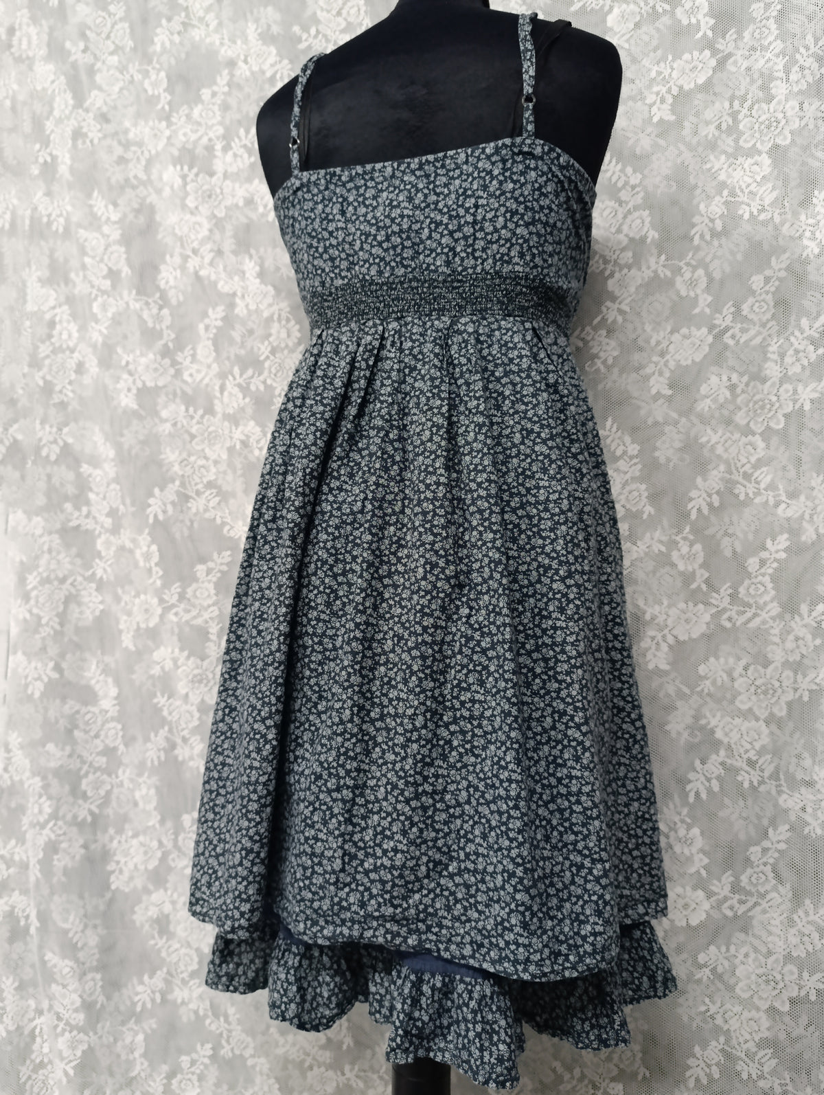 Blue Floral Dress 𓋹