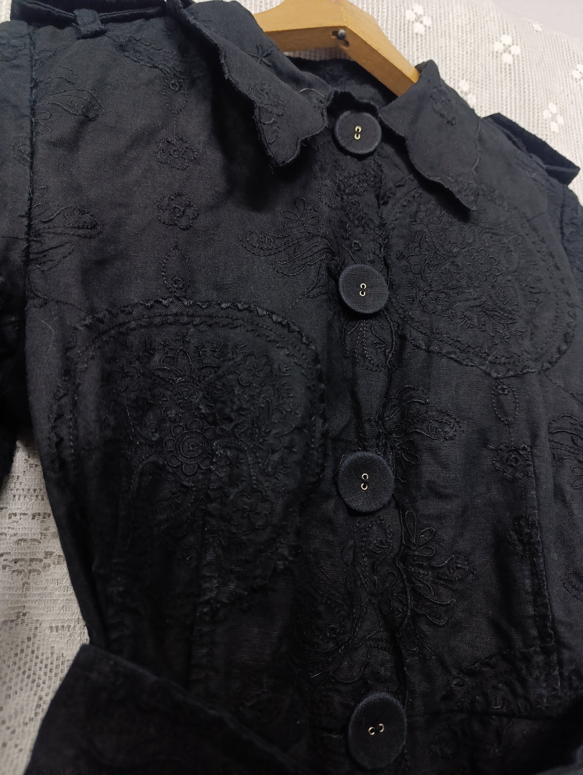 Embossed Linen Blend Jacket 𓆩♱𓆪