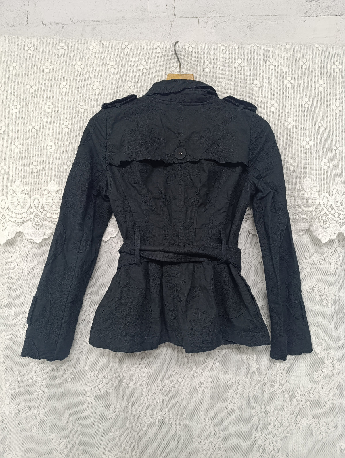 Embossed Linen Blend Jacket 𓆩♱𓆪