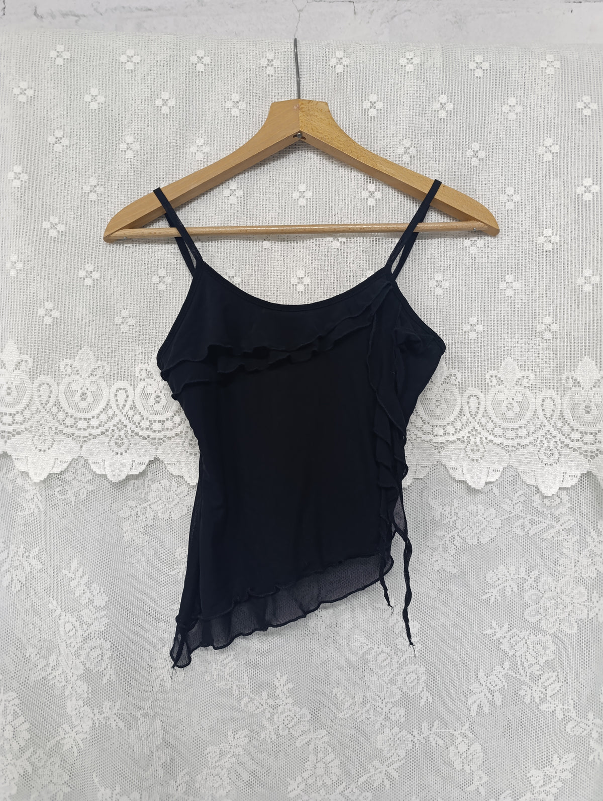 Ruffled Mesh Top ₍ᐢ._.ᐢ₎♡