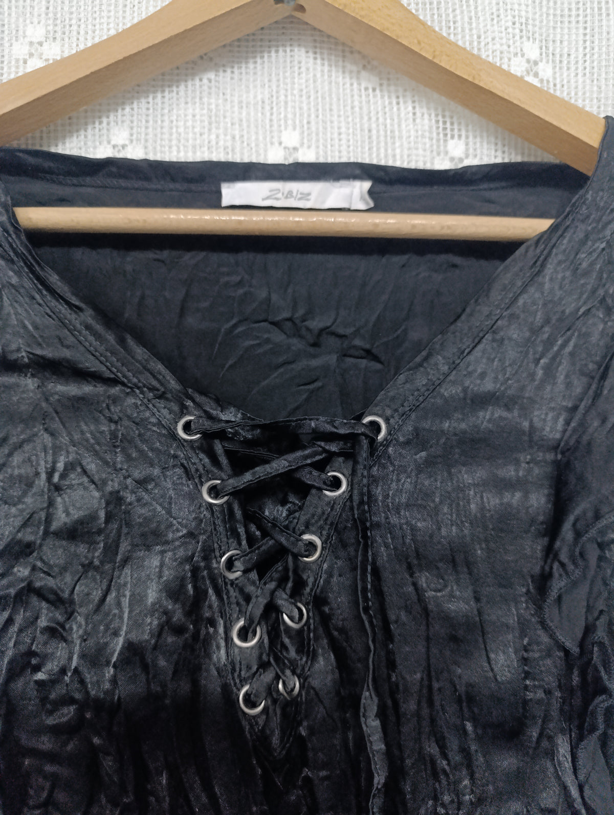 Satin Ruffle Tie Top ₍ᐢ._.ᐢ₎♡
