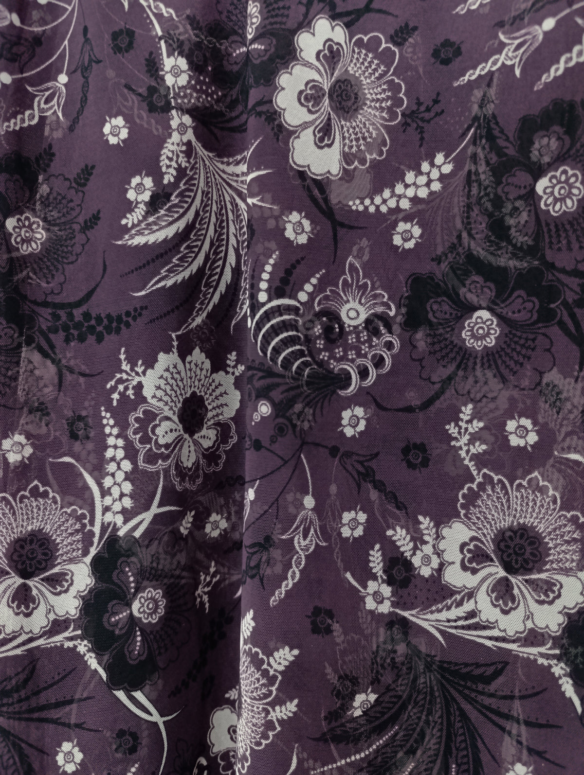 Purple Floral Mesh Slip 𝜗ৎ