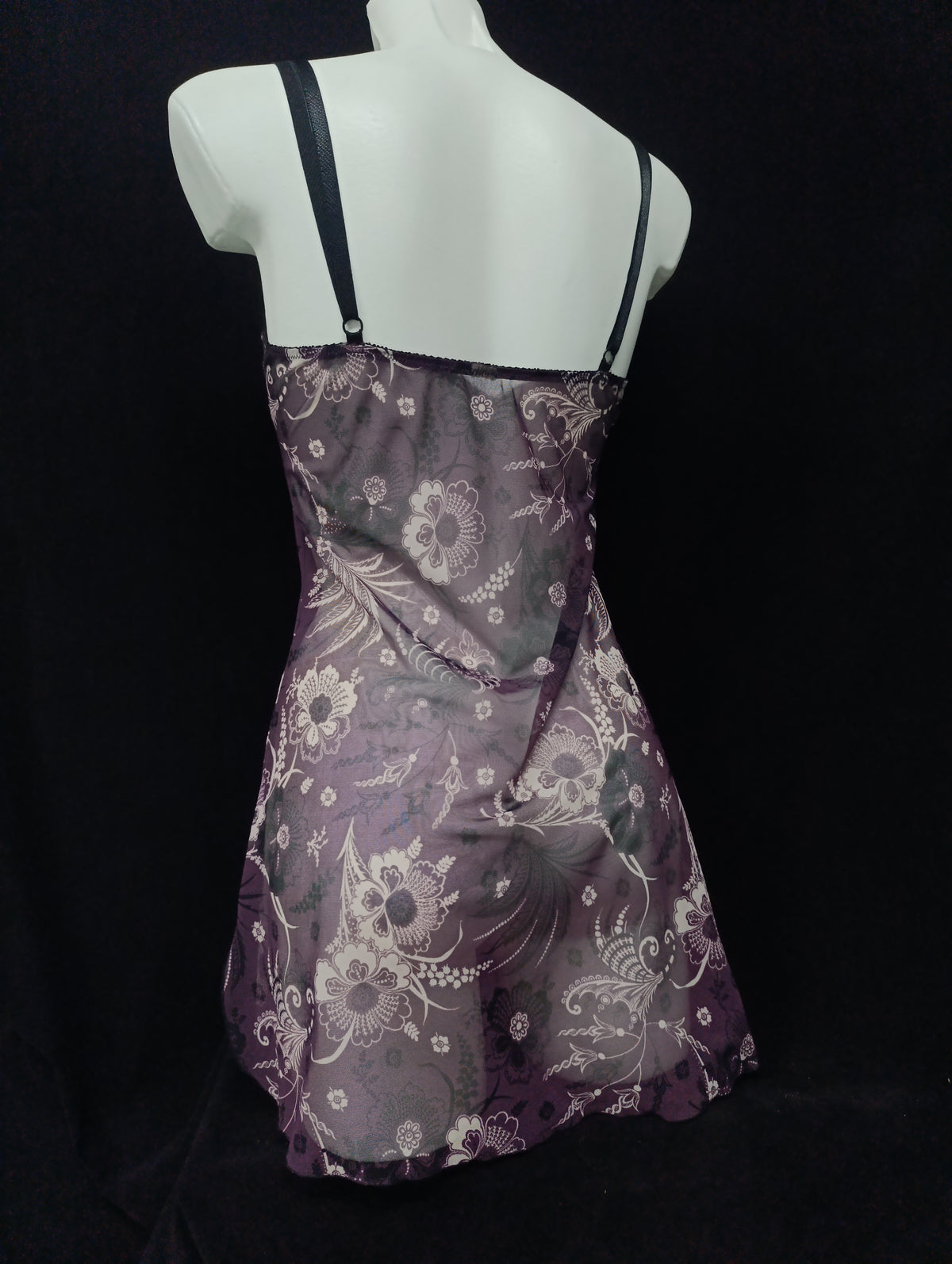Purple Floral Mesh Slip 𝜗ৎ