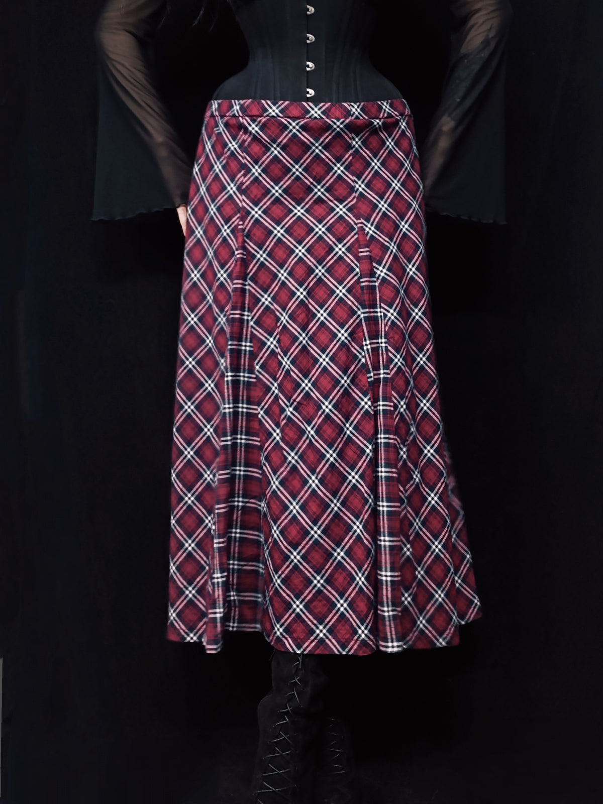 Pink & Purple Plaid Maxi Skirt ✞︎