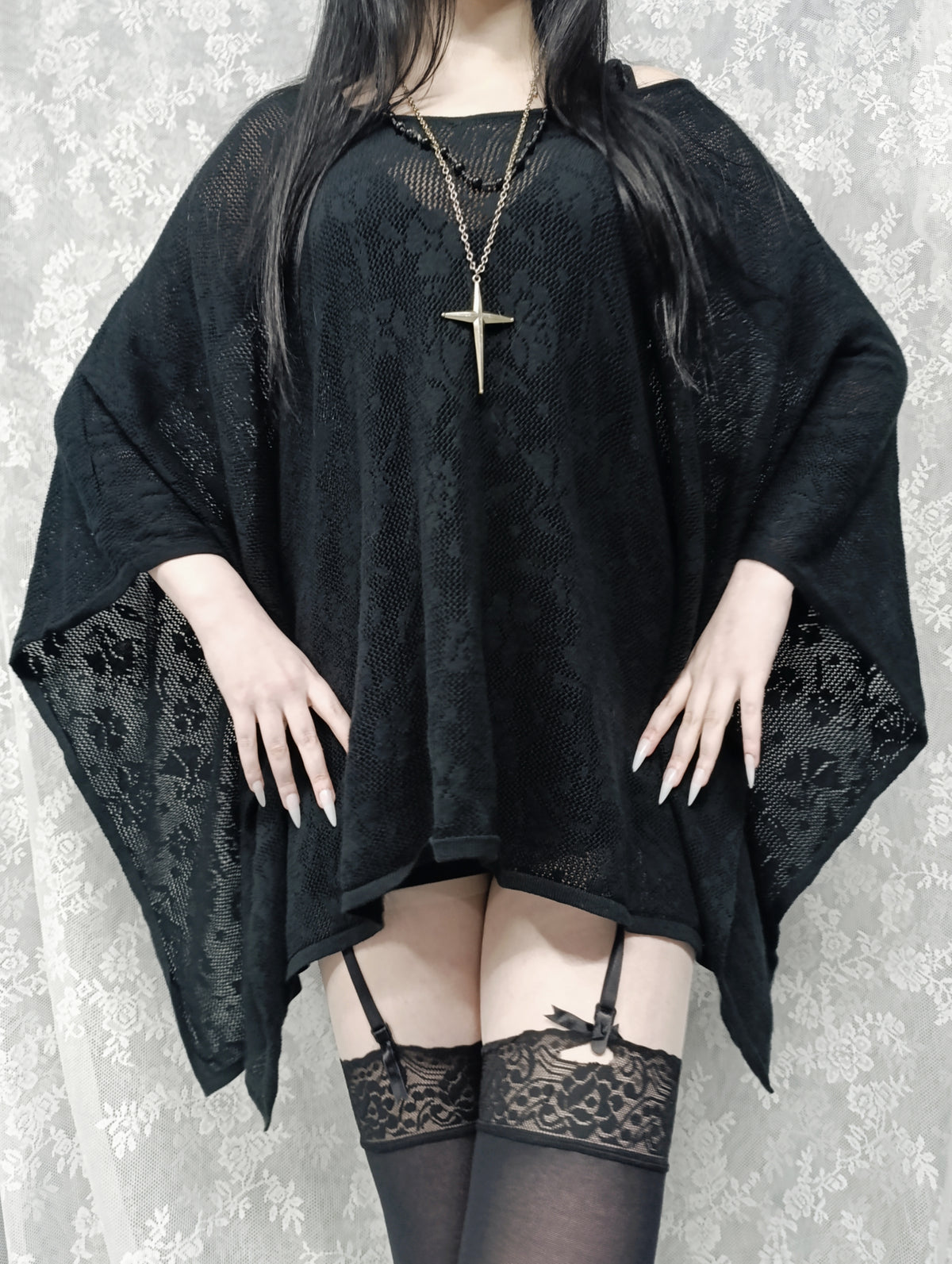 Floral Batwing Cover-Up ˚ʚ♡ɞ˚