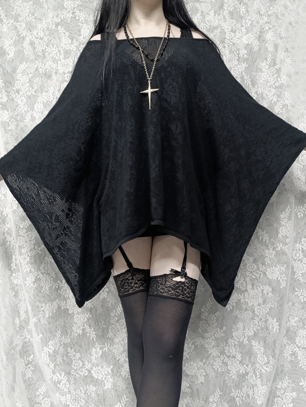 Floral Batwing Cover-Up ˚ʚ♡ɞ˚