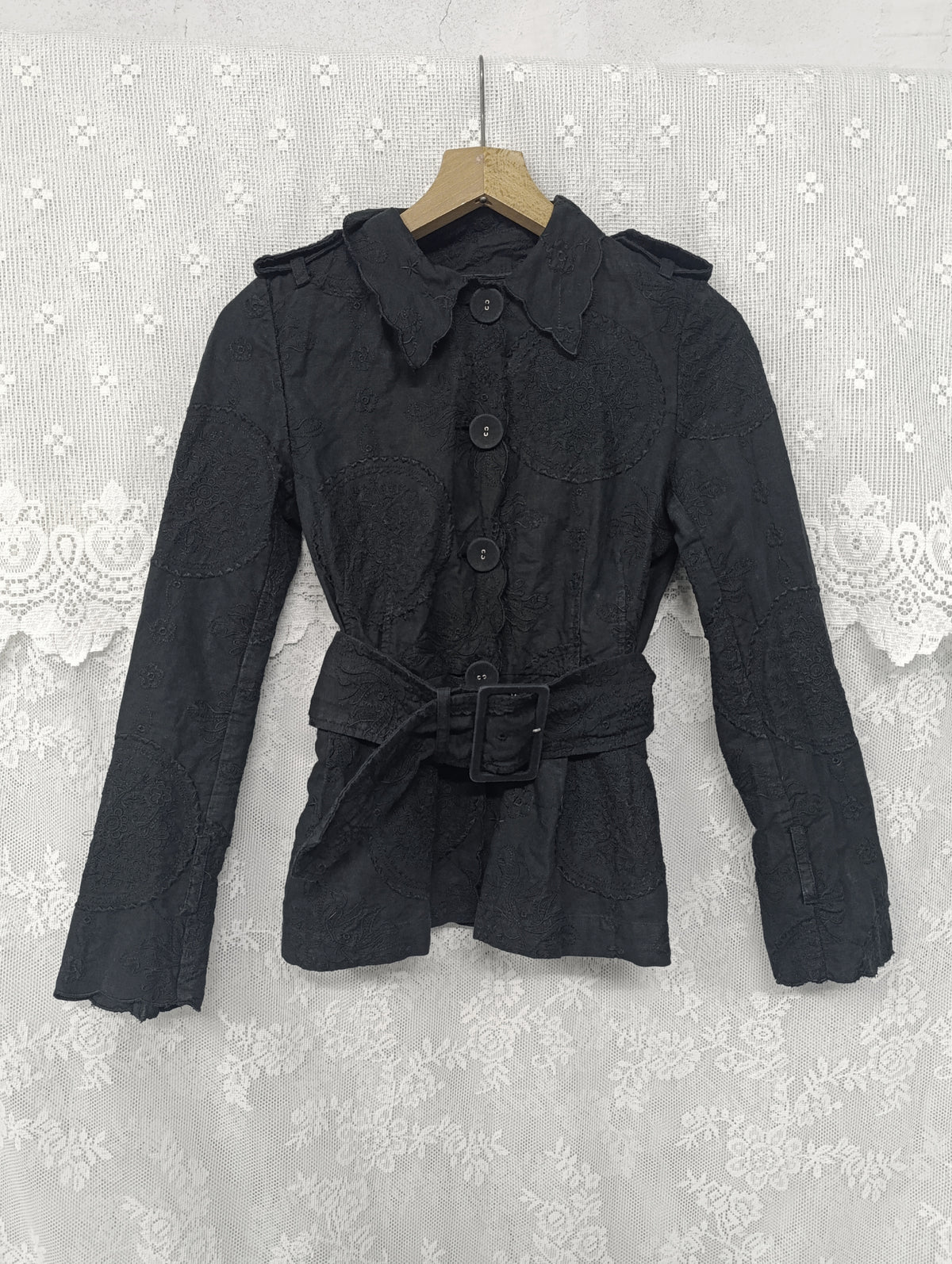 Embossed Linen Blend Jacket 𓆩♱𓆪