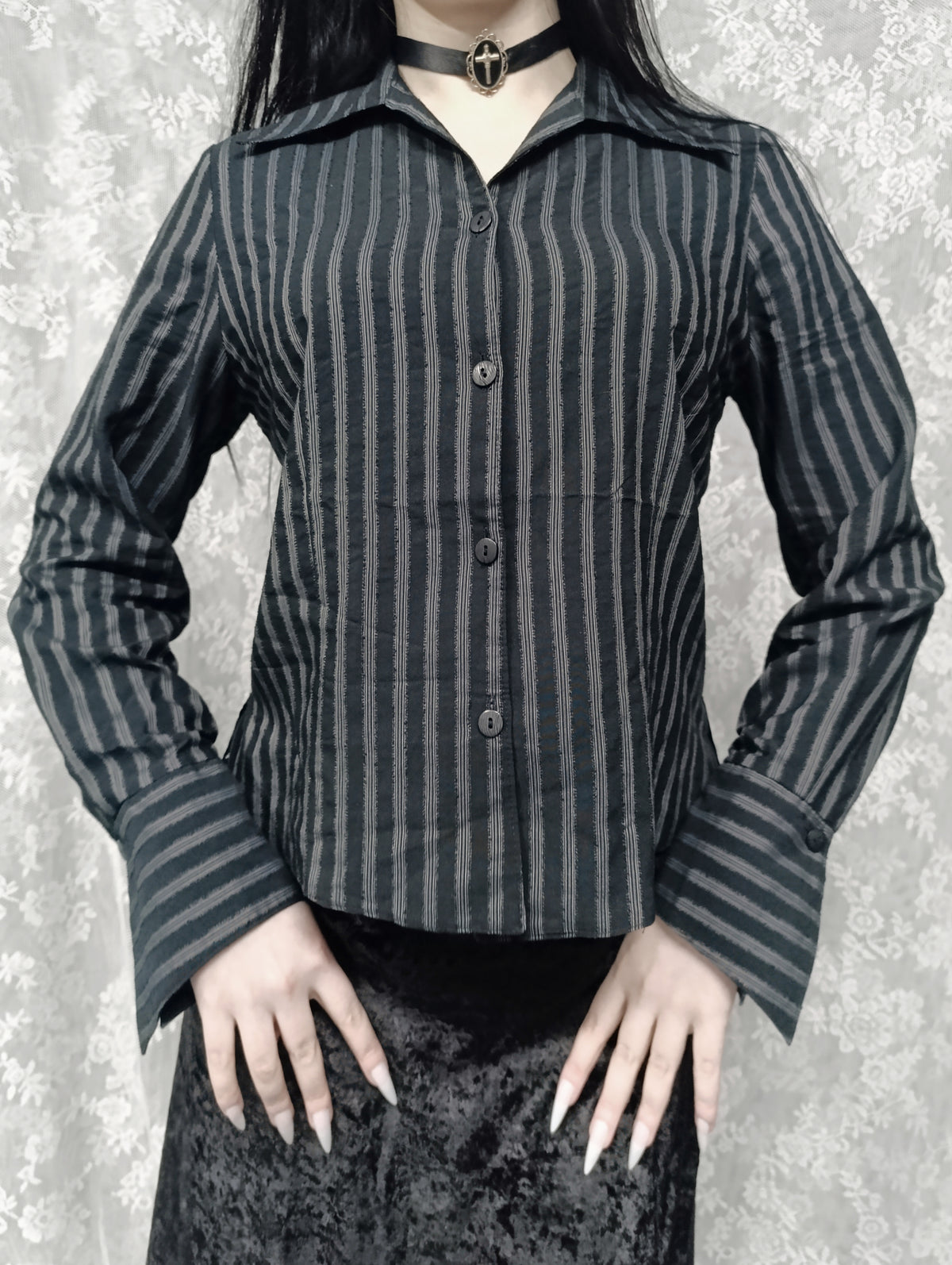Vintage Ribbed Cotton Shirt 𓋹