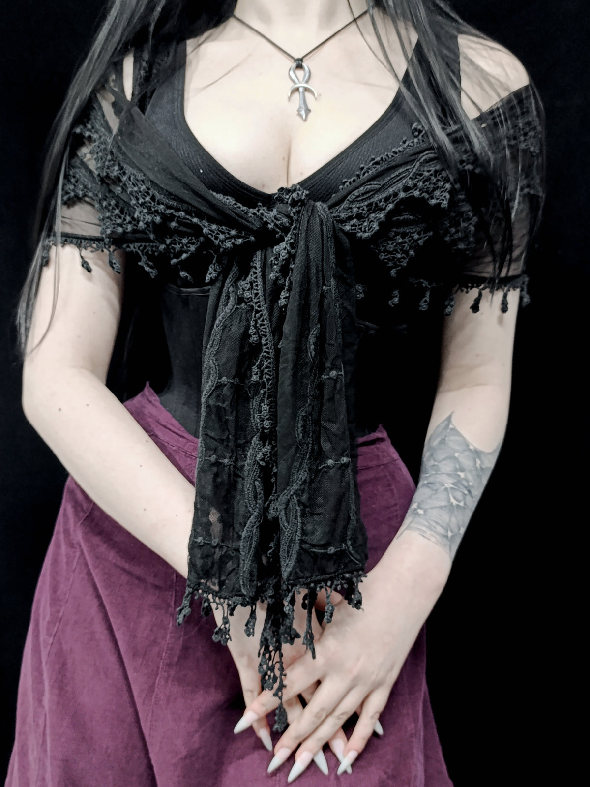 Lace Mesh Scarf ༺♰༻